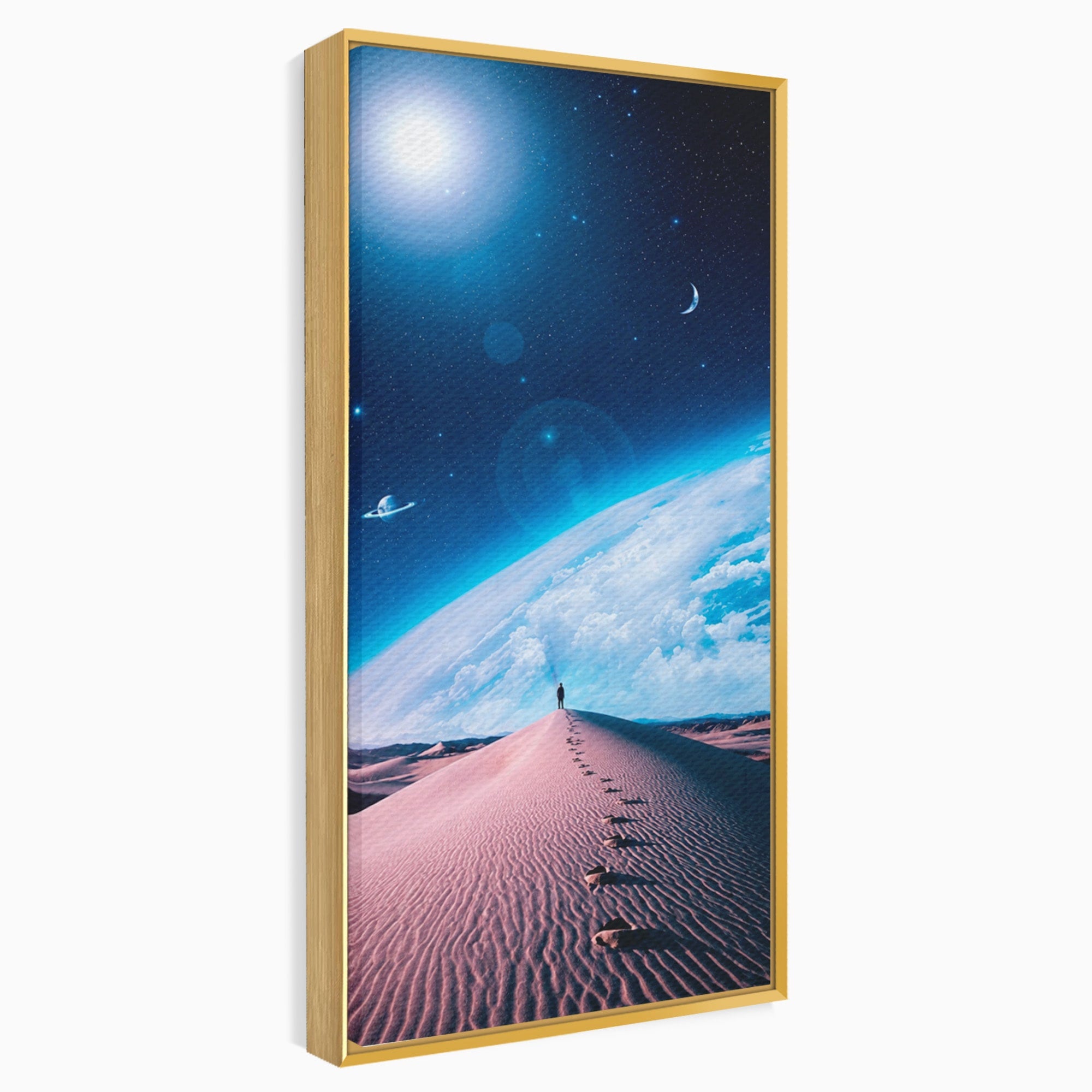 Tablou Canvas Premium LuxCanva® S1002, Lumina Cosmică, Spatiu, Desert, Stele, Univers, Fantezie, Living, Dormitor, Culori Vibrante