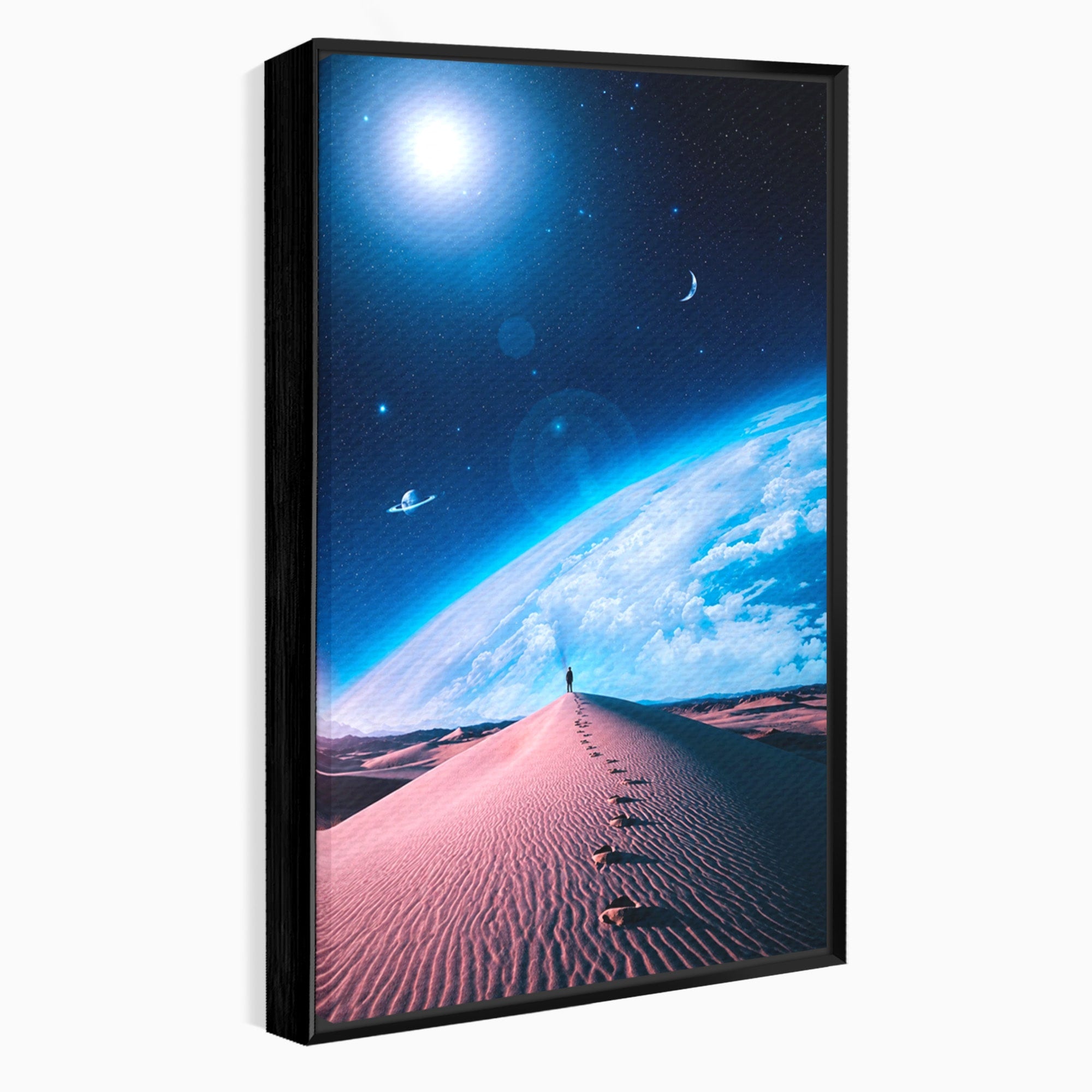 Tablou Canvas Premium LuxCanva® S1002, Lumina Cosmică, Spatiu, Desert, Stele, Univers, Fantezie, Living, Dormitor, Culori Vibrante