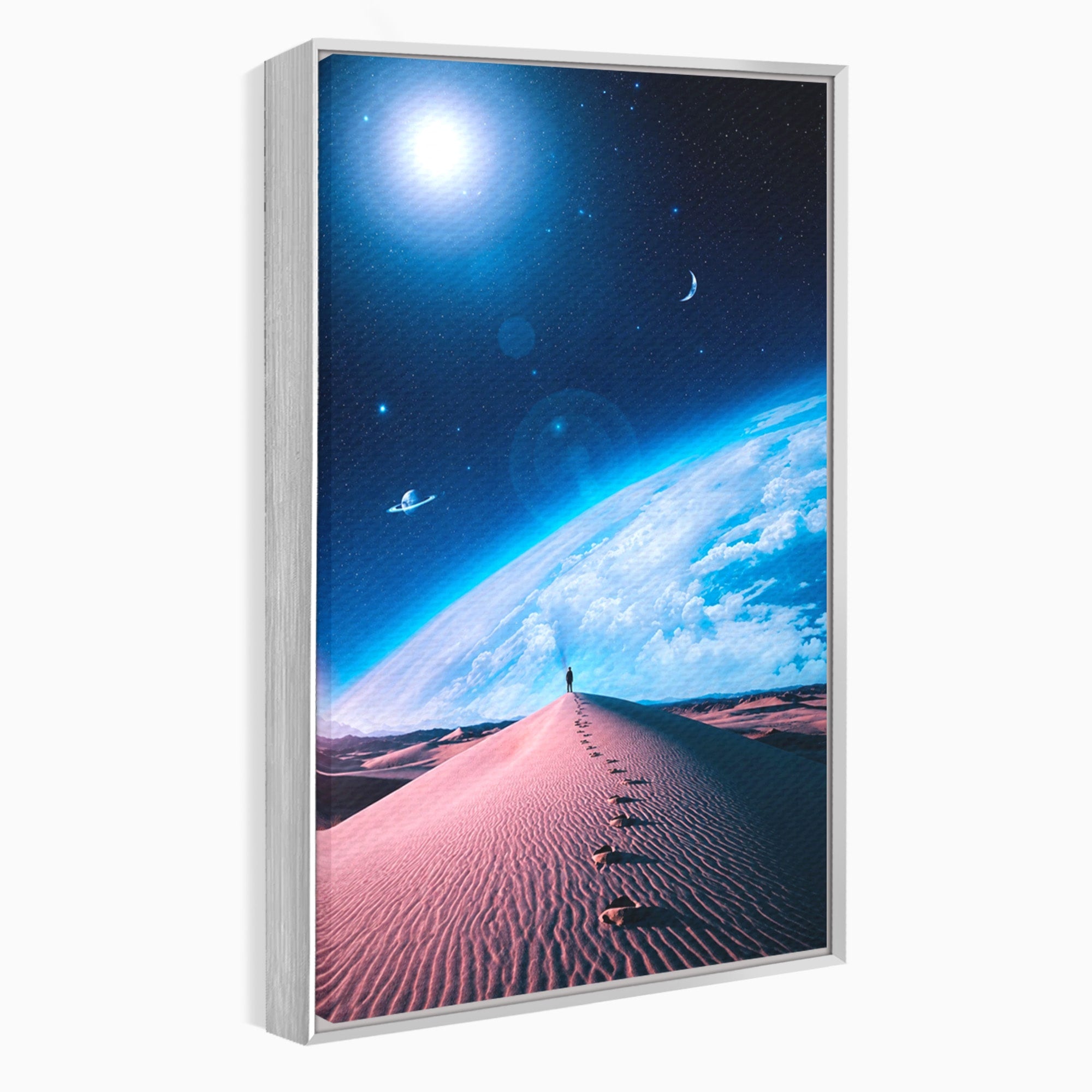 Tablou Canvas Premium LuxCanva® S1002, Lumina Cosmică, Spatiu, Desert, Stele, Univers, Fantezie, Living, Dormitor, Culori Vibrante