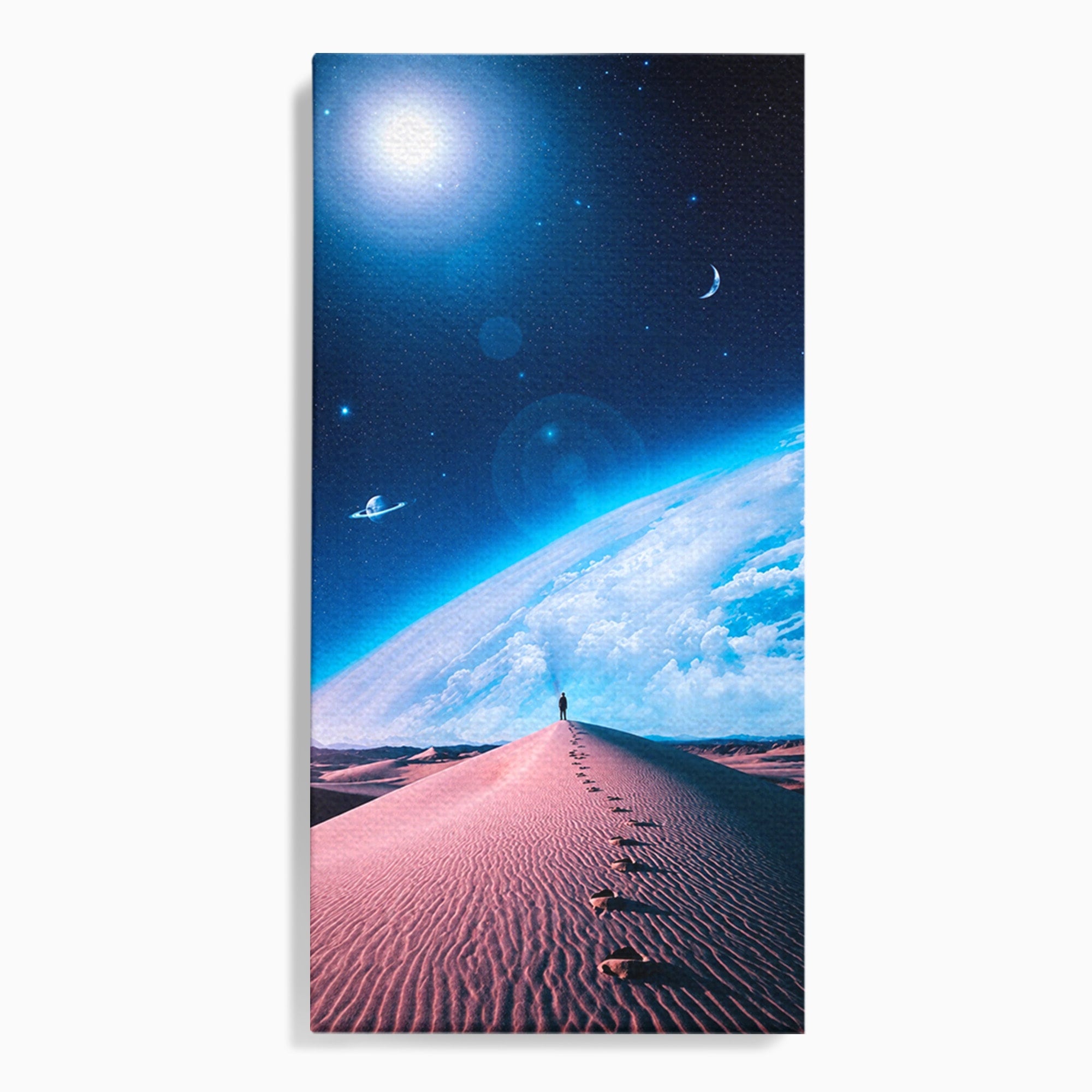 Tablou Canvas Premium LuxCanva® S1002, Lumina Cosmică, Spatiu, Desert, Stele, Univers, Fantezie, Living, Dormitor, Culori Vibrante
