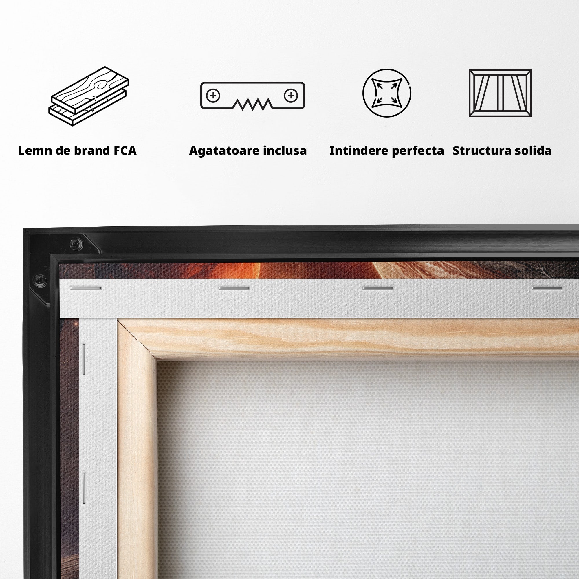 Tablou Canvas Premium LuxCanva® S1003, Calatorie Intergalactica, Planete, Spatiu, Cosmos, Explorare, Living, Culori Vibrante