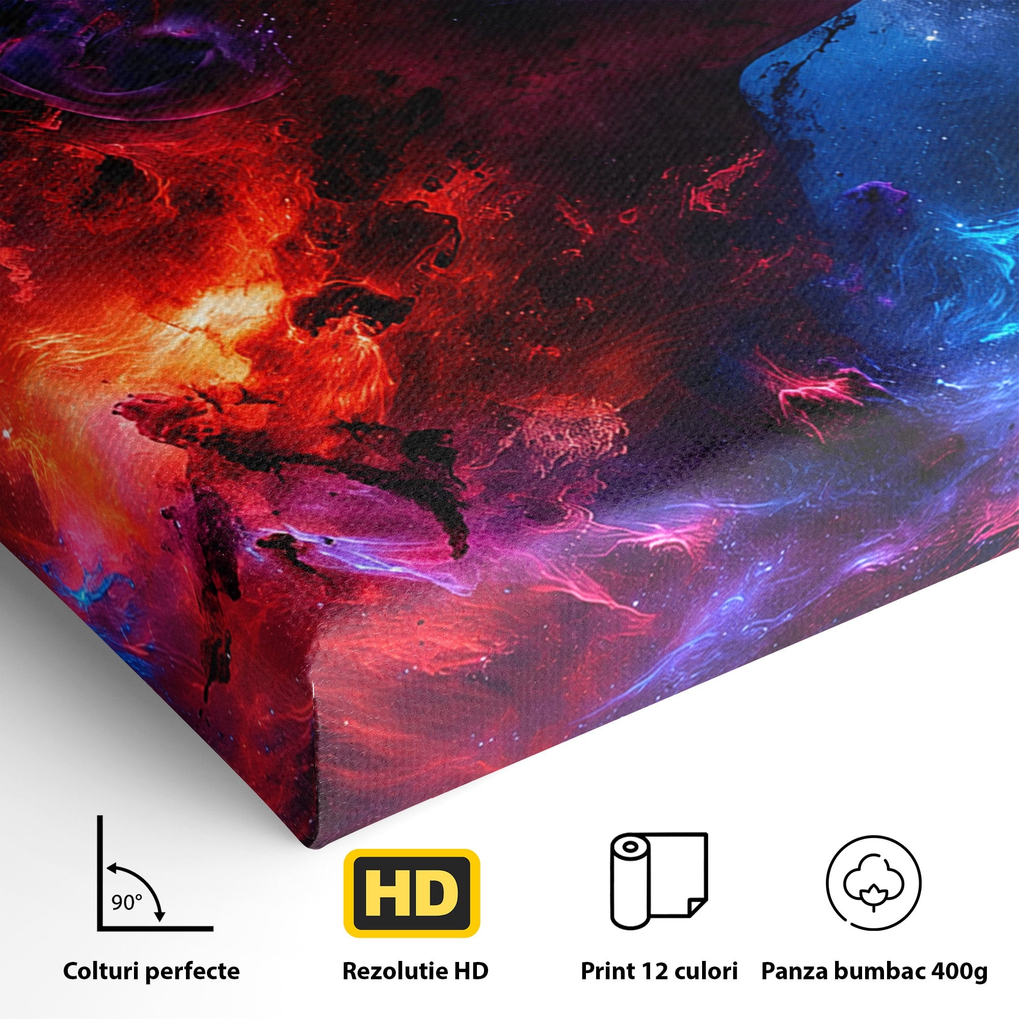 Tablou Canvas Premium LuxCanva® S1005, Vis Cosmic, Portret, Abstract, Spatiu, Fantezie, Dormitor, Culori Vibrante