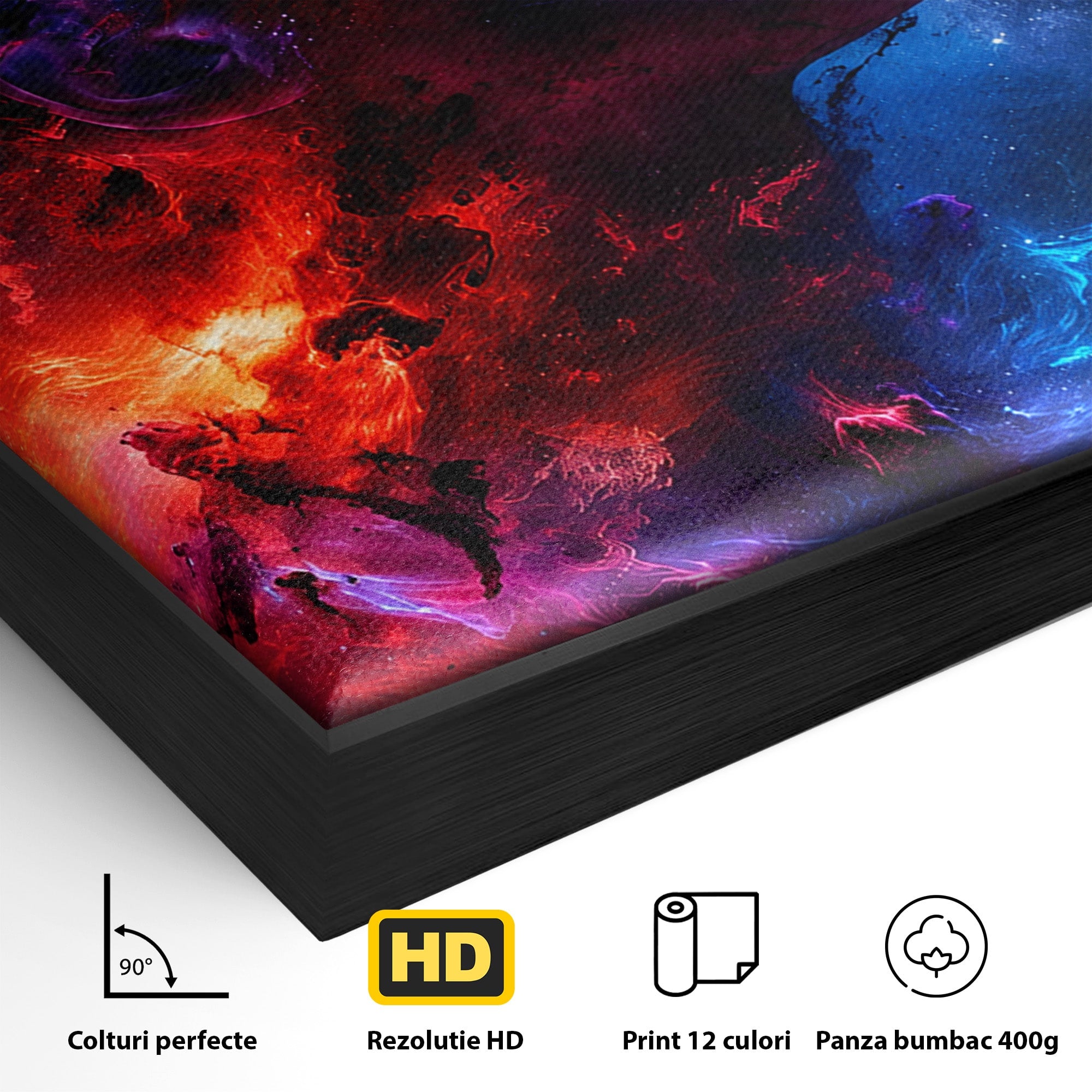 Tablou Canvas Premium LuxCanva® S1005, Vis Cosmic, Portret, Abstract, Spatiu, Fantezie, Dormitor, Culori Vibrante