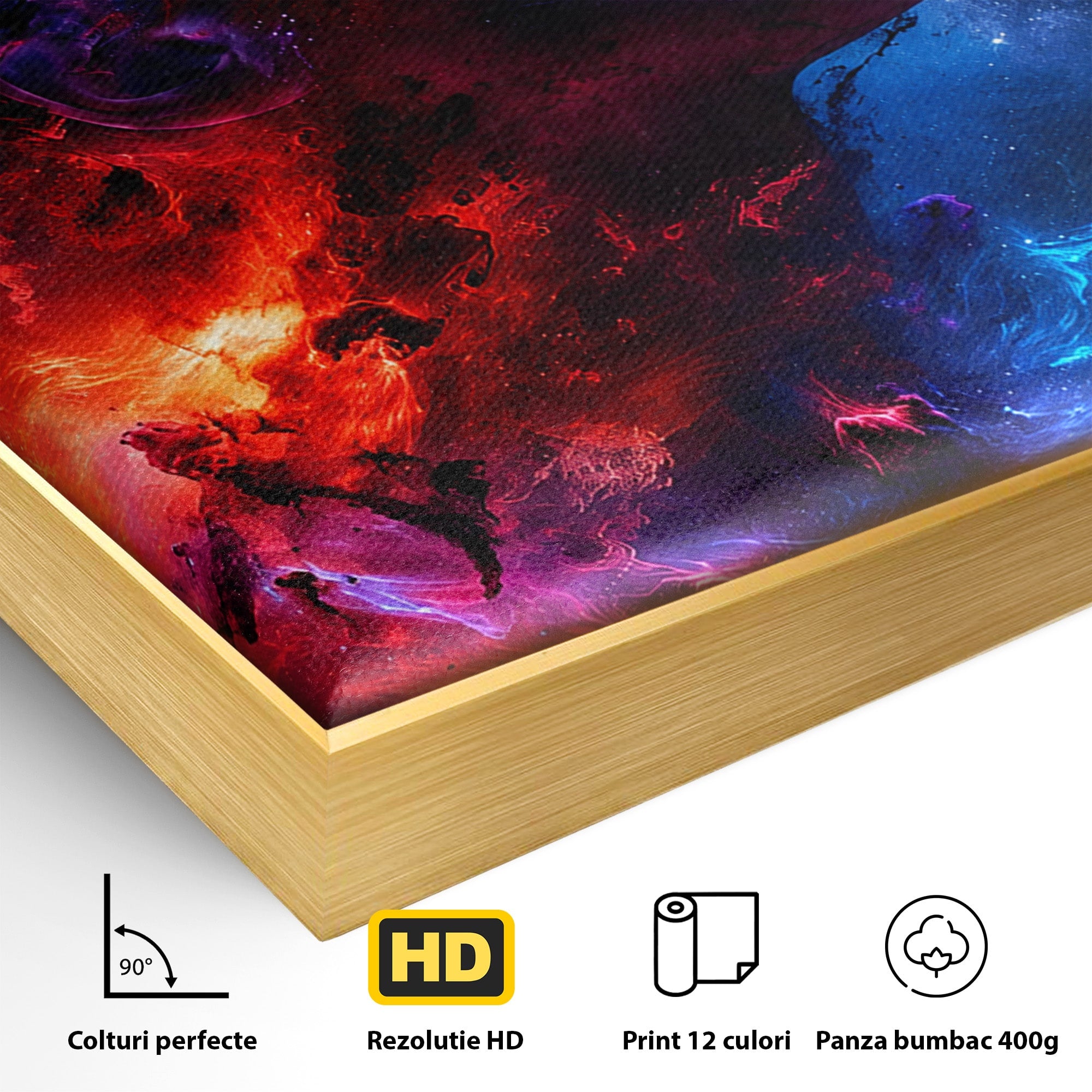 Tablou Canvas Premium LuxCanva® S1005, Vis Cosmic, Portret, Abstract, Spatiu, Fantezie, Dormitor, Culori Vibrante