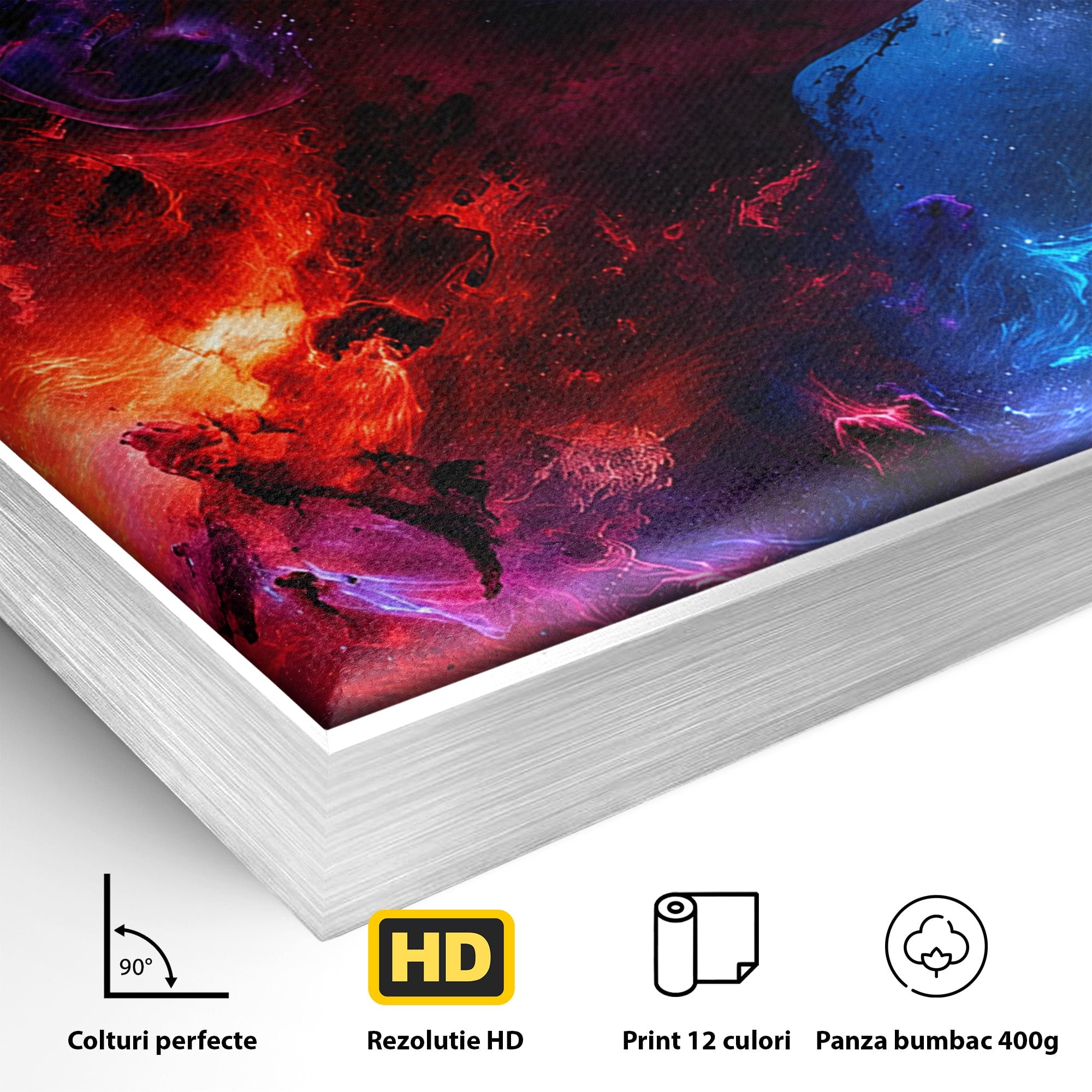 Tablou Canvas Premium LuxCanva® S1005, Vis Cosmic, Portret, Abstract, Spatiu, Fantezie, Dormitor, Culori Vibrante