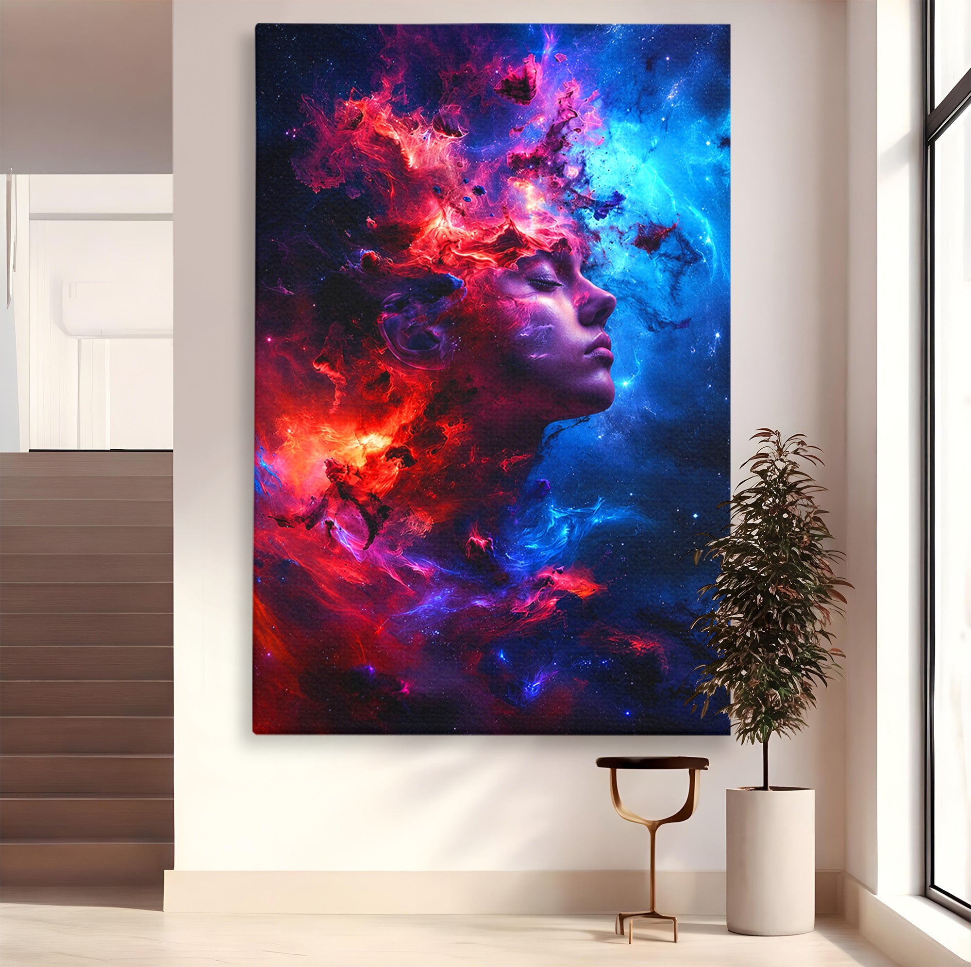 Tablou Canvas Premium LuxCanva® S1005, Vis Cosmic, Portret, Abstract, Spatiu, Fantezie, Dormitor, Culori Vibrante