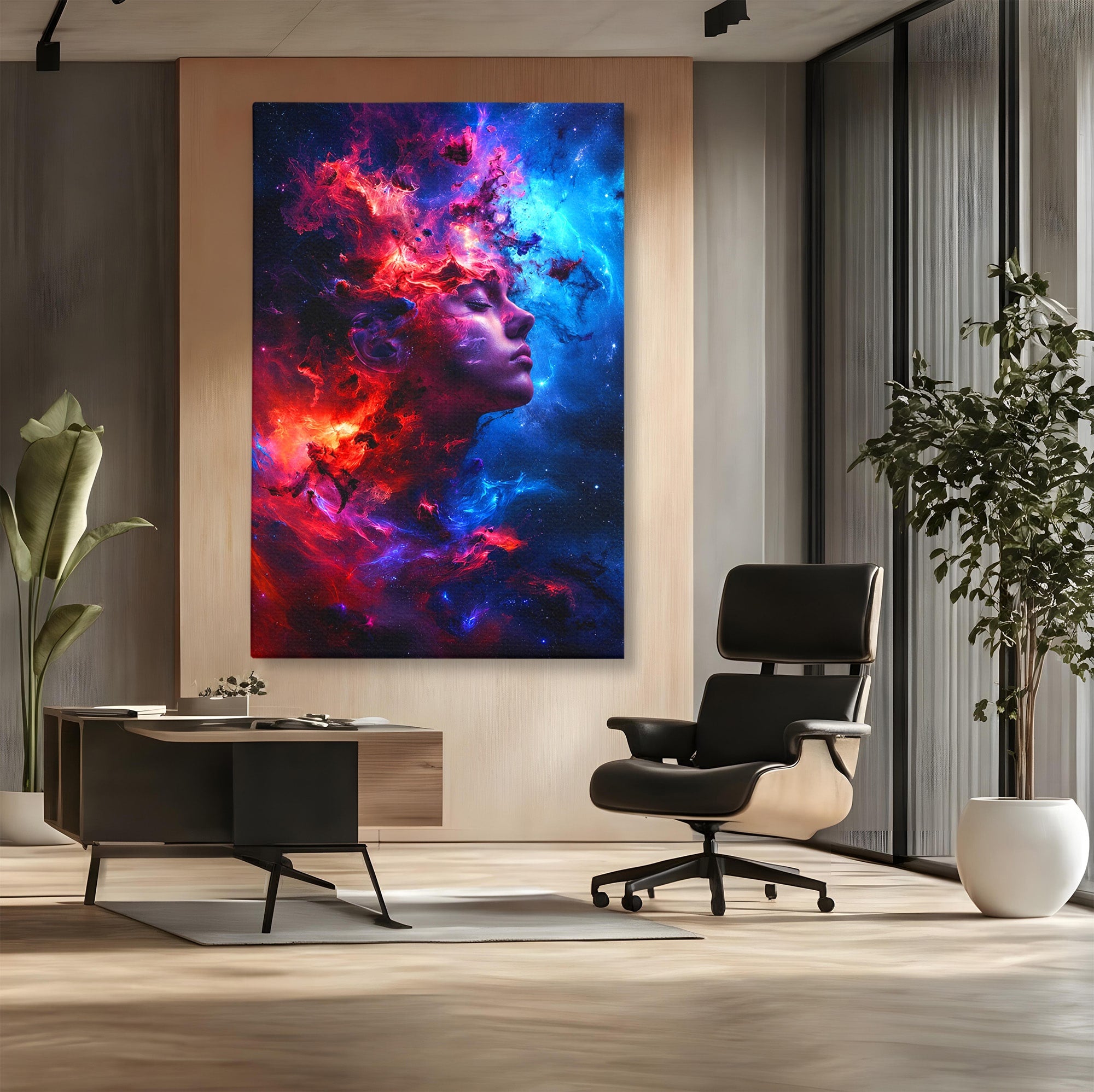 Tablou Canvas Premium LuxCanva® S1005, Vis Cosmic, Portret, Abstract, Spatiu, Fantezie, Dormitor, Culori Vibrante