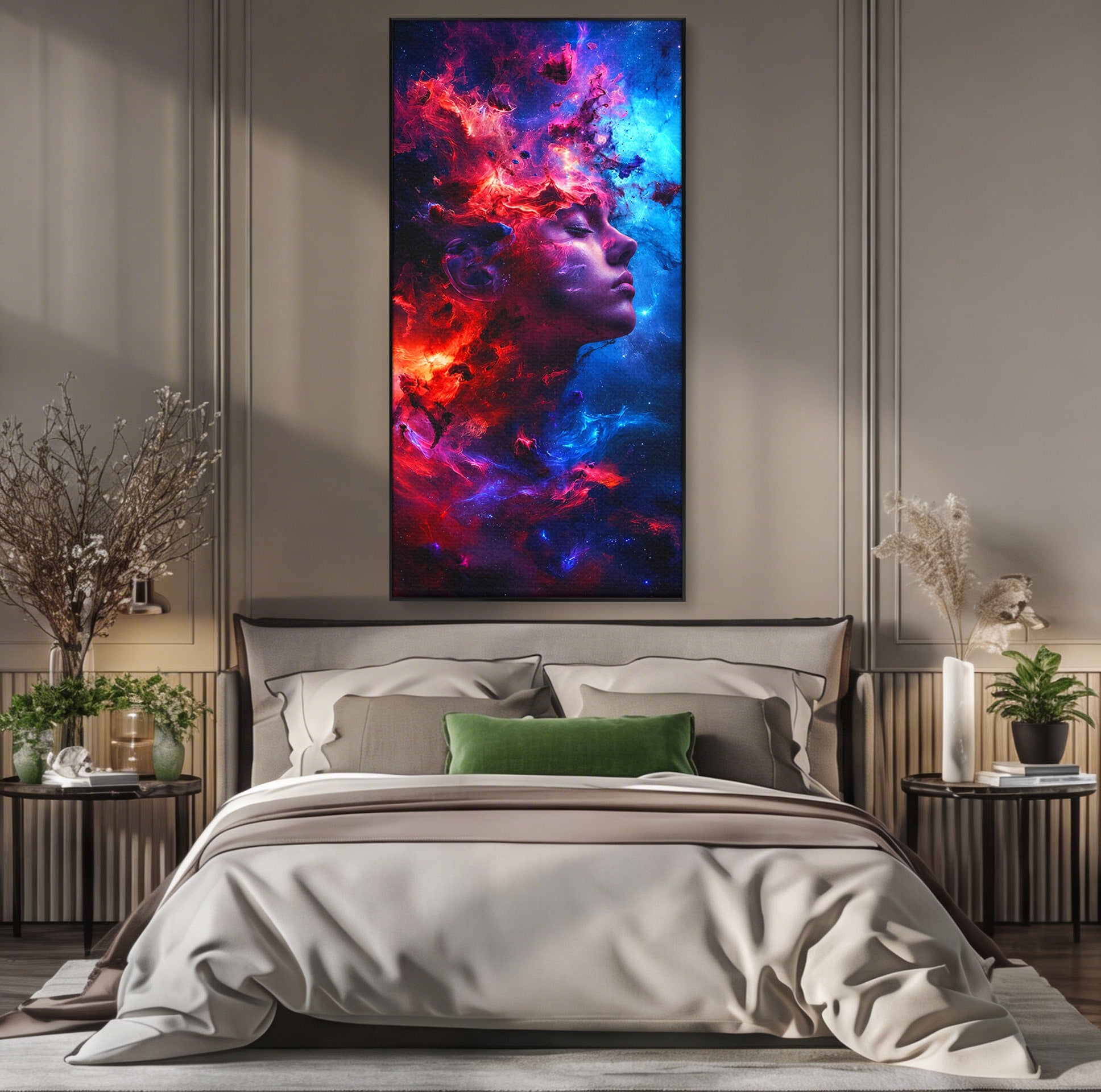Tablou Canvas Premium LuxCanva® S1005, Vis Cosmic, Portret, Abstract, Spatiu, Fantezie, Dormitor, Culori Vibrante