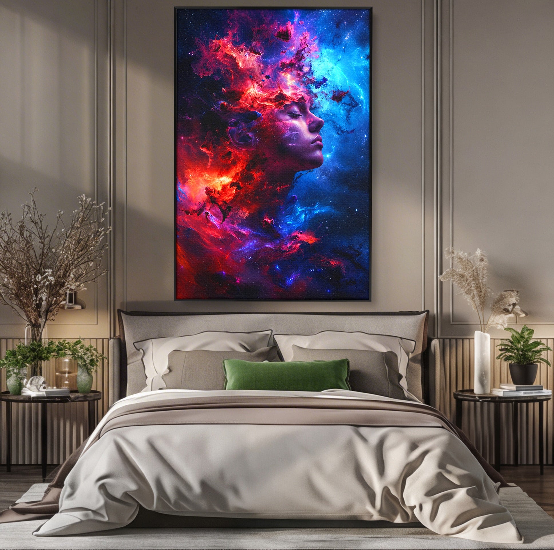 Tablou Canvas Premium LuxCanva® S1005, Vis Cosmic, Portret, Abstract, Spatiu, Fantezie, Dormitor, Culori Vibrante