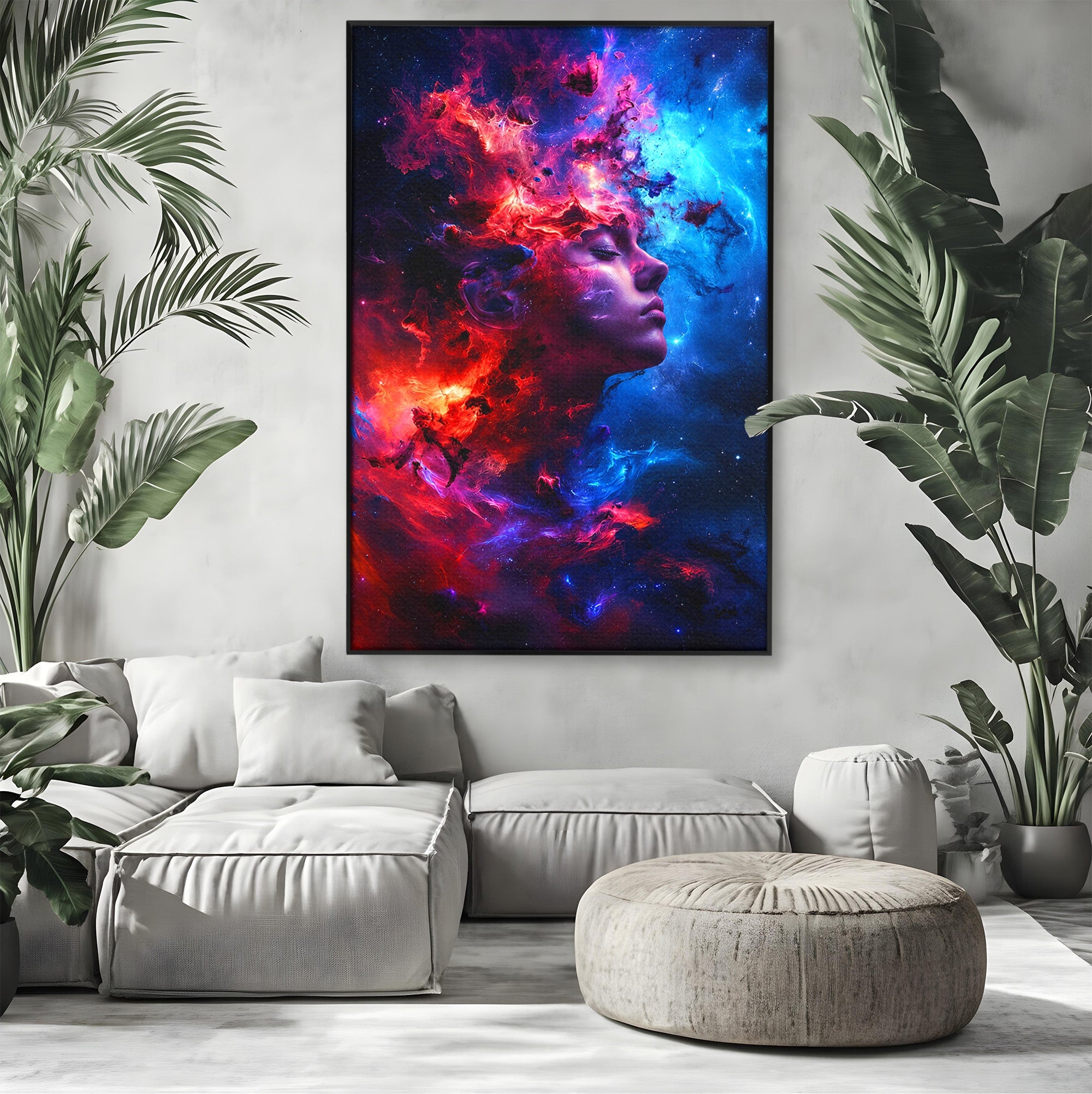 Tablou Canvas Premium LuxCanva® S1005, Vis Cosmic, Portret, Abstract, Spatiu, Fantezie, Dormitor, Culori Vibrante