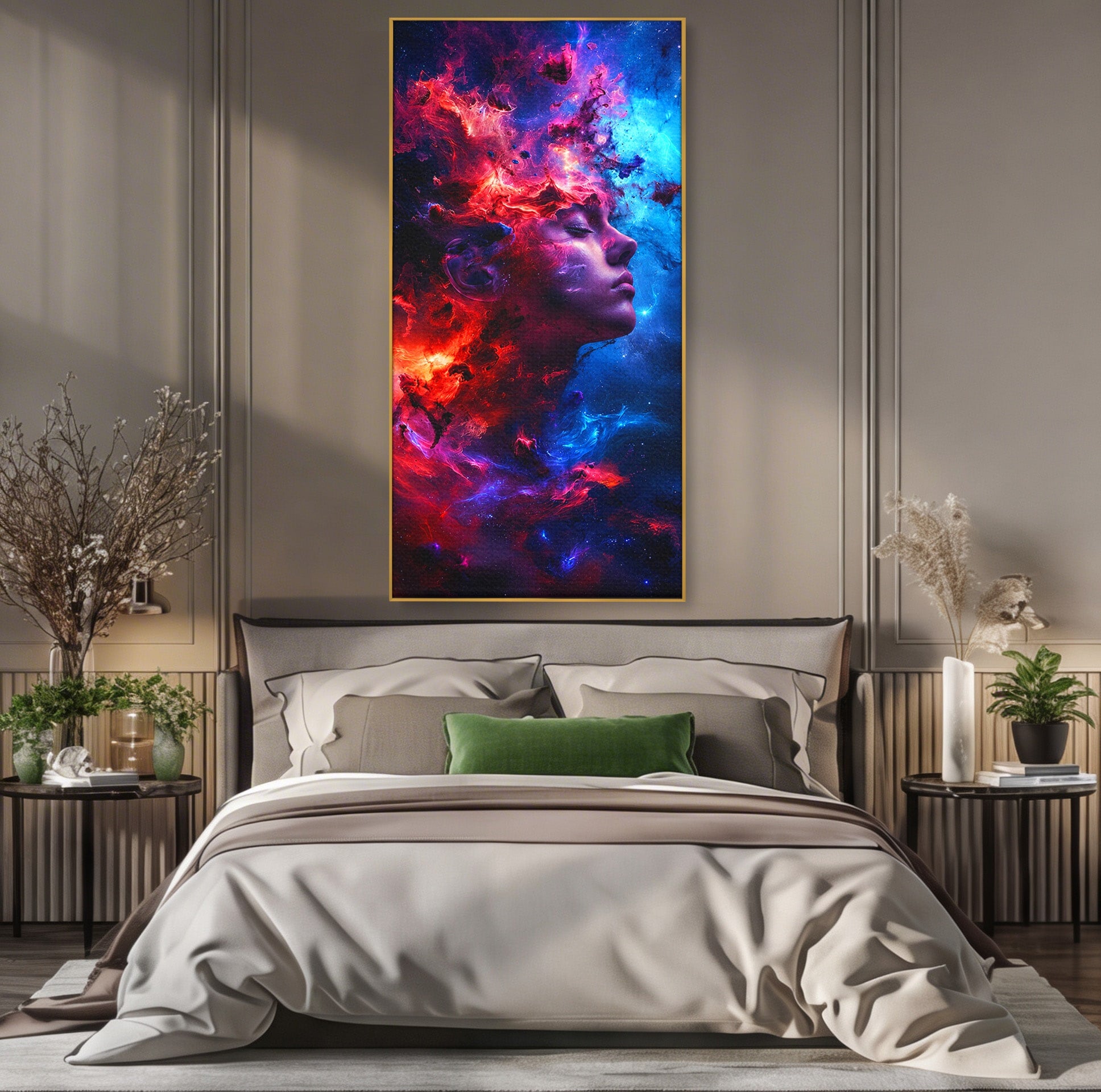 Tablou Canvas Premium LuxCanva® S1005, Vis Cosmic, Portret, Abstract, Spatiu, Fantezie, Dormitor, Culori Vibrante