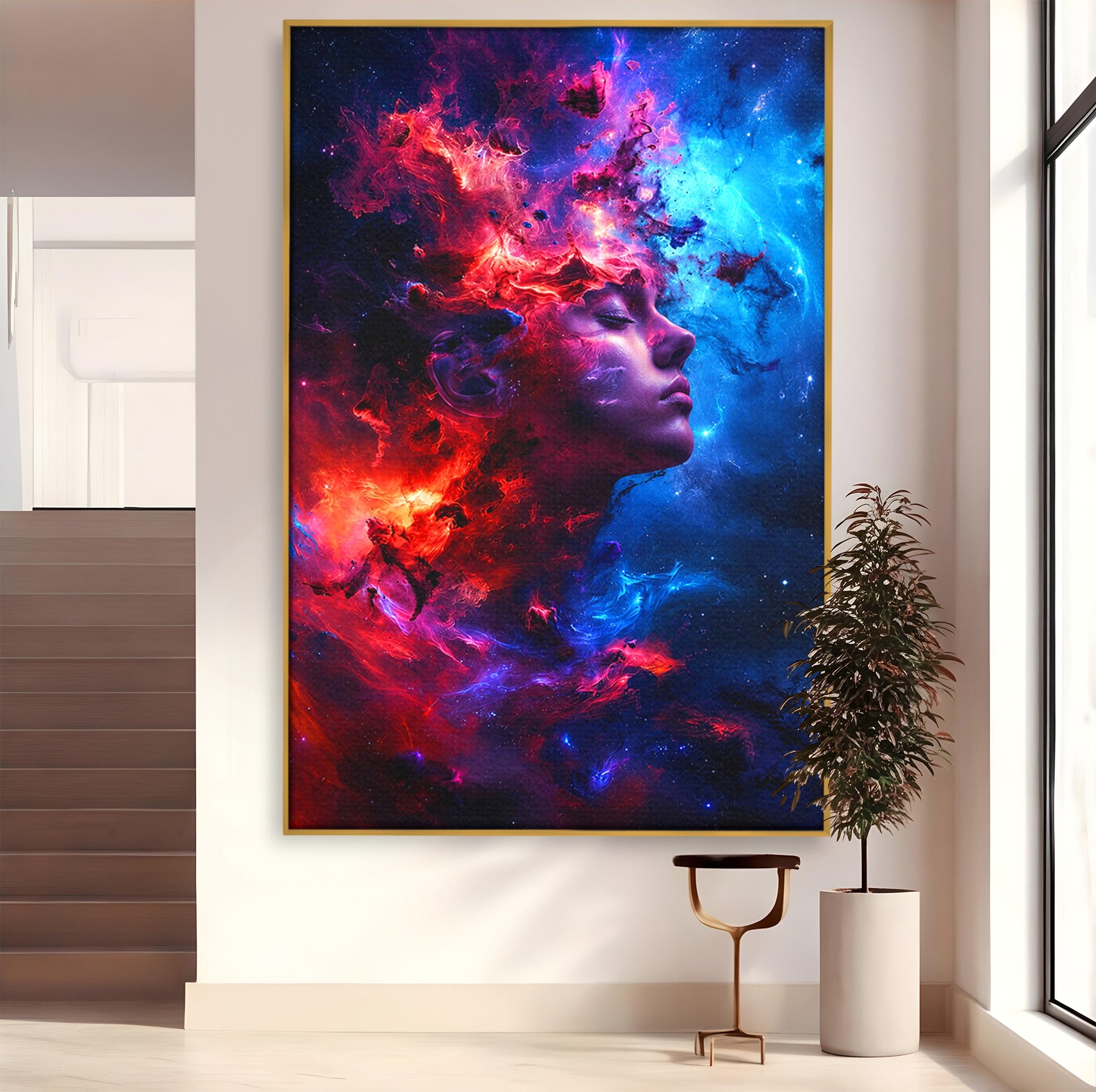 Tablou Canvas Premium LuxCanva® S1005, Vis Cosmic, Portret, Abstract, Spatiu, Fantezie, Dormitor, Culori Vibrante