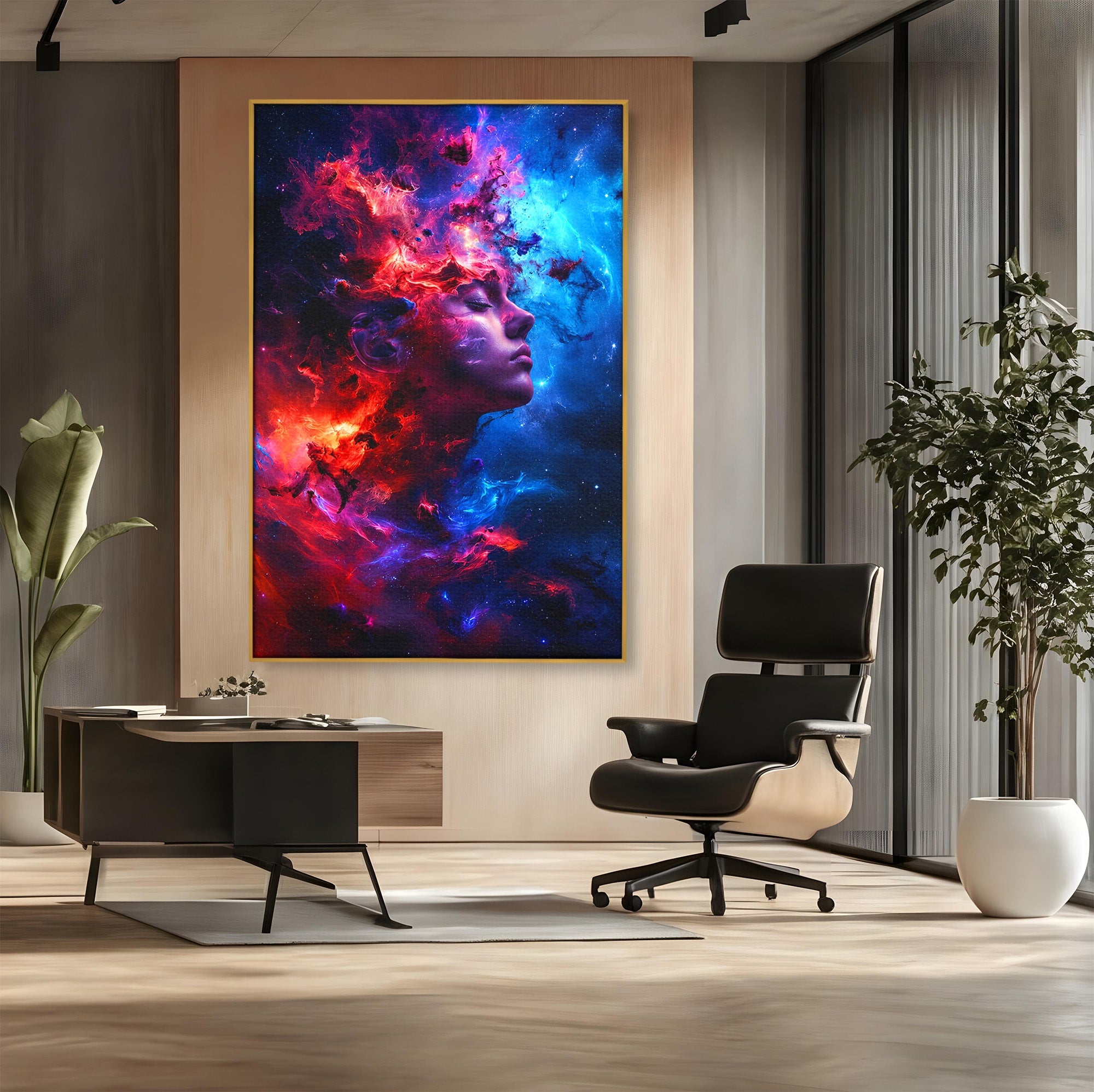 Tablou Canvas Premium LuxCanva® S1005, Vis Cosmic, Portret, Abstract, Spatiu, Fantezie, Dormitor, Culori Vibrante