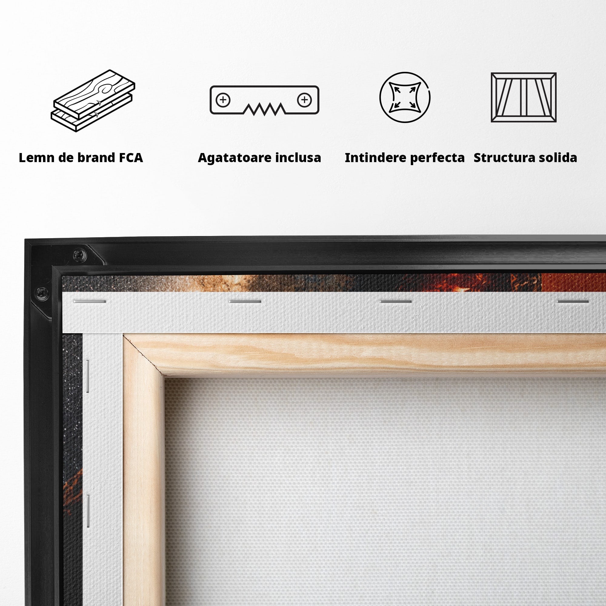 Tablou Canvas Premium LuxCanva® S1009, Calatoria Cosmica, Balon, Univers, Explorare, Fantezie, Living, Culori Vibrante