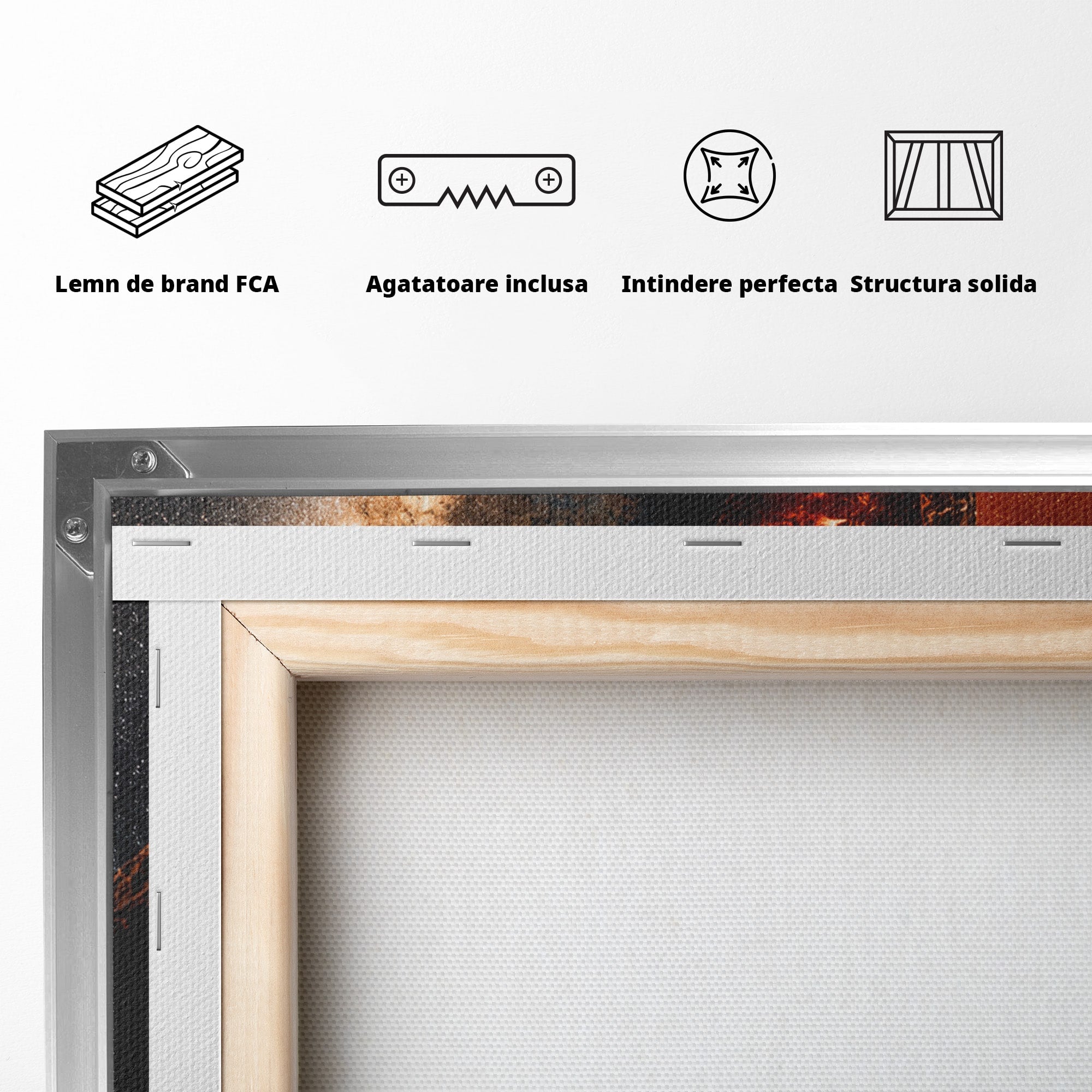 Tablou Canvas Premium LuxCanva® S1009, Calatoria Cosmica, Balon, Univers, Explorare, Fantezie, Living, Culori Vibrante