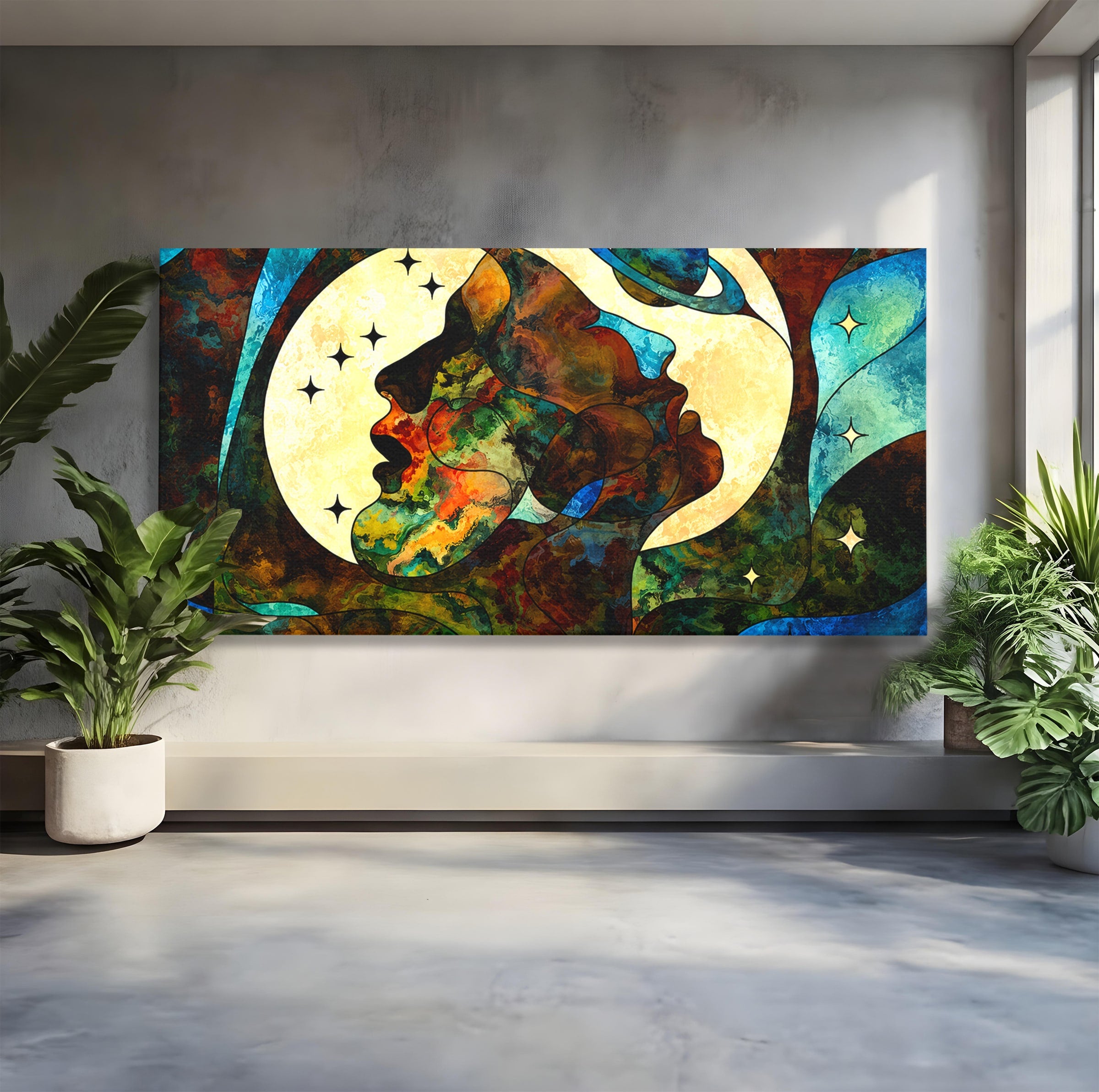 Tablou Canvas Premium LuxCanva® S1010, Cosmosul Visator, Cosmos, Vis, Abstract, Univers, Living, Culori Vibrante