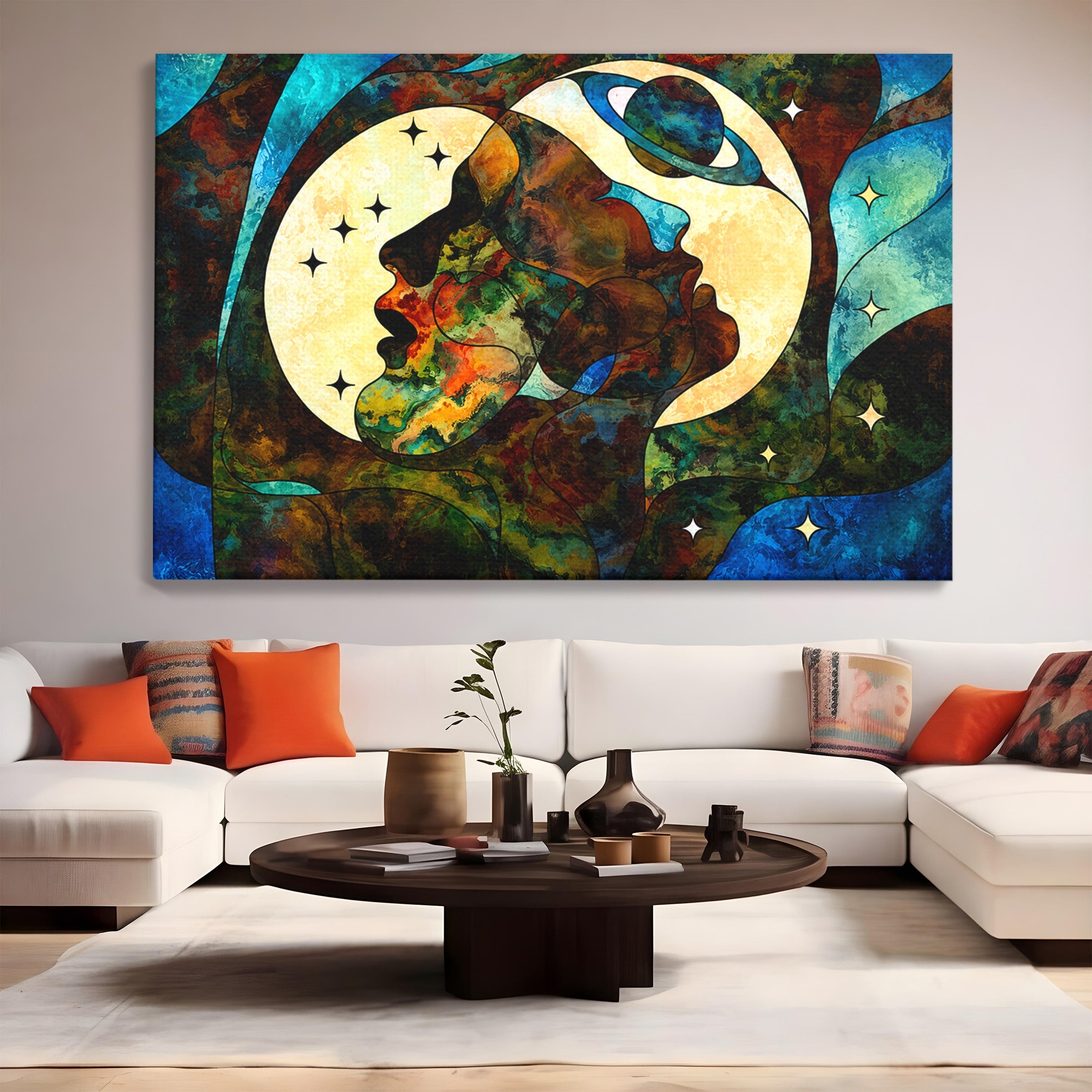 Tablou Canvas Premium LuxCanva® S1010, Cosmosul Visator, Cosmos, Vis, Abstract, Univers, Living, Culori Vibrante