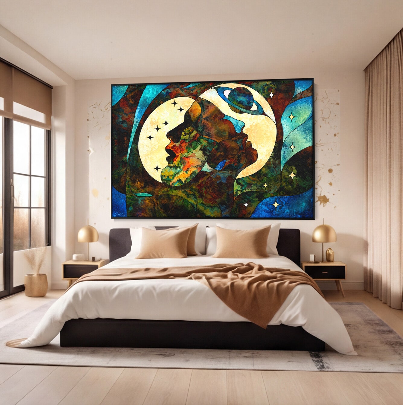 Tablou Canvas Premium LuxCanva® S1010, Cosmosul Visator, Cosmos, Vis, Abstract, Univers, Living, Culori Vibrante