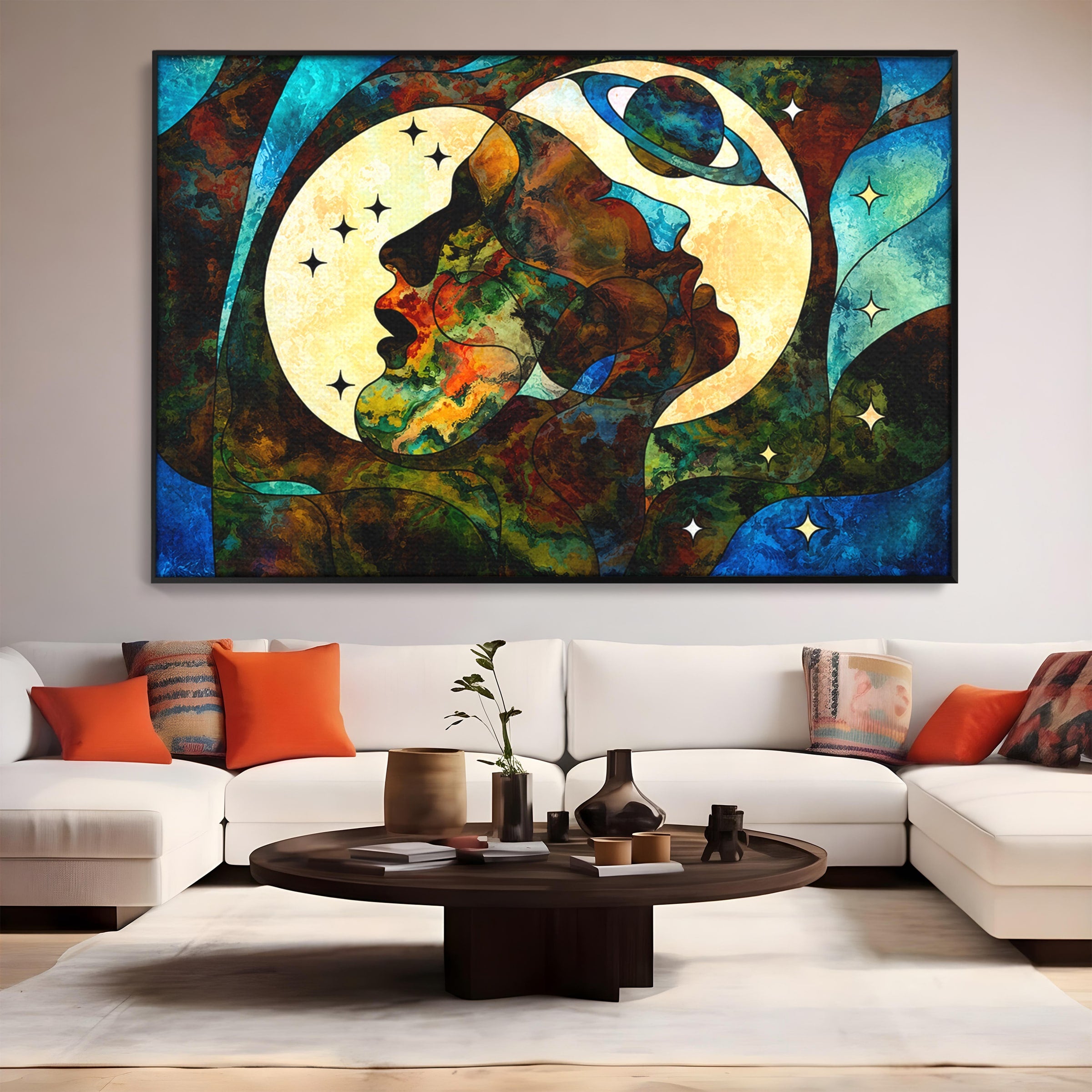 Tablou Canvas Premium LuxCanva® S1010, Cosmosul Visator, Cosmos, Vis, Abstract, Univers, Living, Culori Vibrante