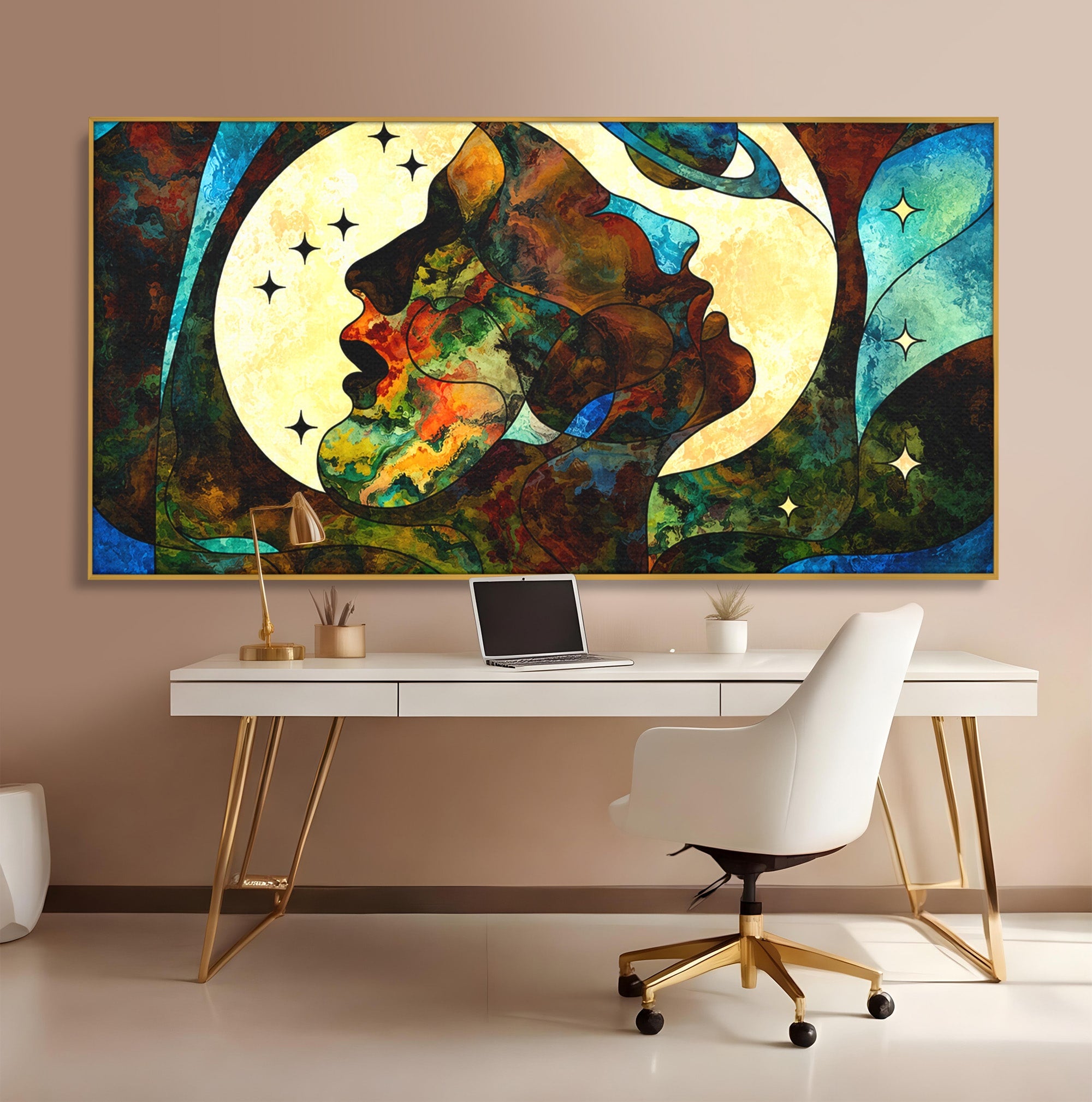 Tablou Canvas Premium LuxCanva® S1010, Cosmosul Visator, Cosmos, Vis, Abstract, Univers, Living, Culori Vibrante