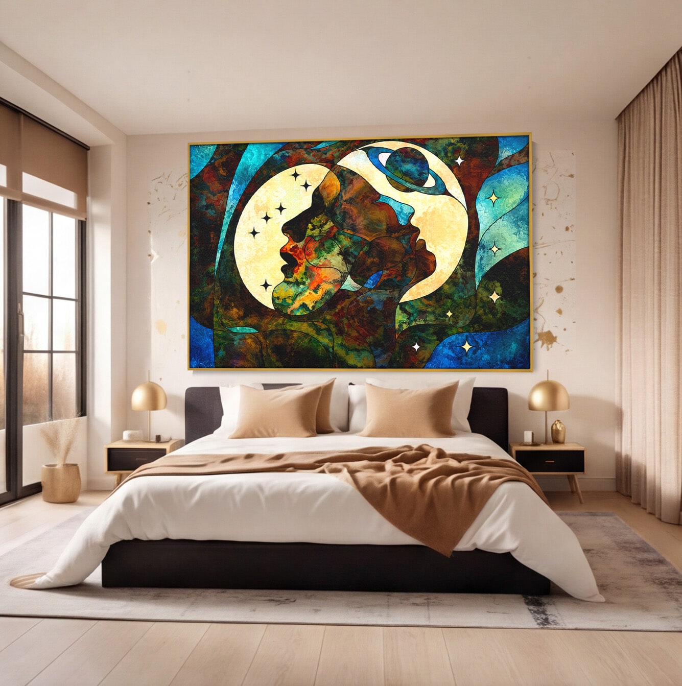 Tablou Canvas Premium LuxCanva® S1010, Cosmosul Visator, Cosmos, Vis, Abstract, Univers, Living, Culori Vibrante