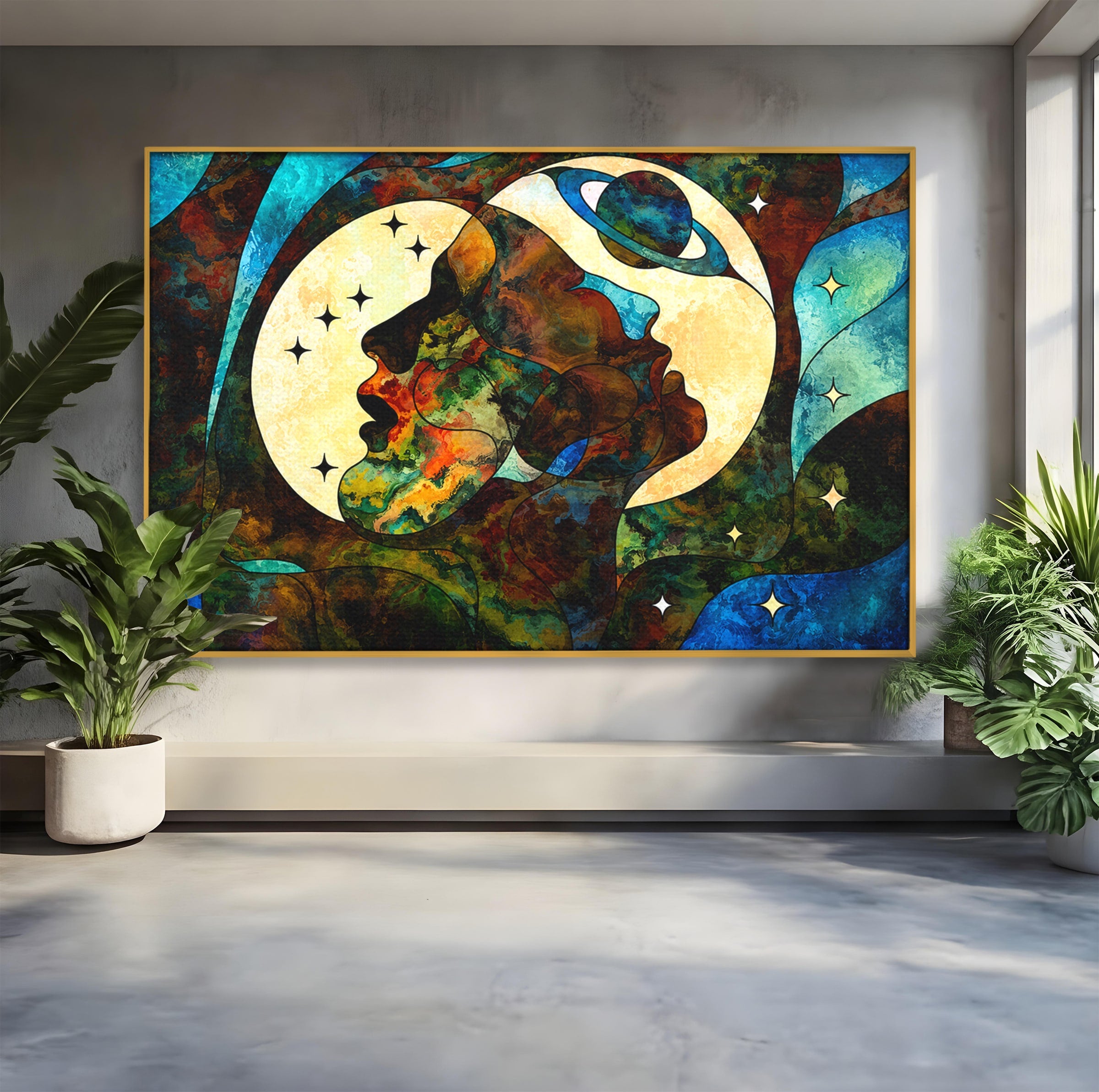 Tablou Canvas Premium LuxCanva® S1010, Cosmosul Visator, Cosmos, Vis, Abstract, Univers, Living, Culori Vibrante