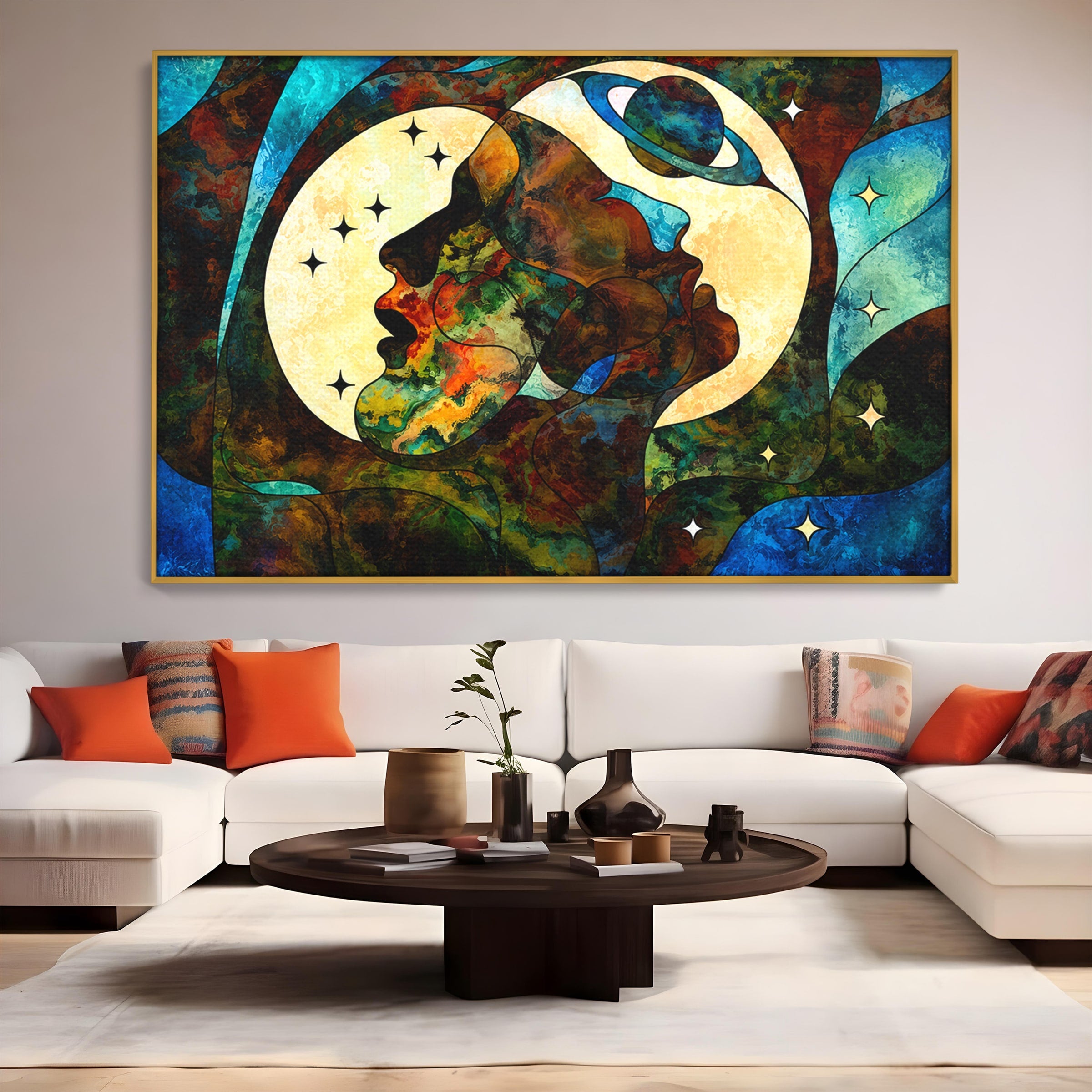 Tablou Canvas Premium LuxCanva® S1010, Cosmosul Visator, Cosmos, Vis, Abstract, Univers, Living, Culori Vibrante