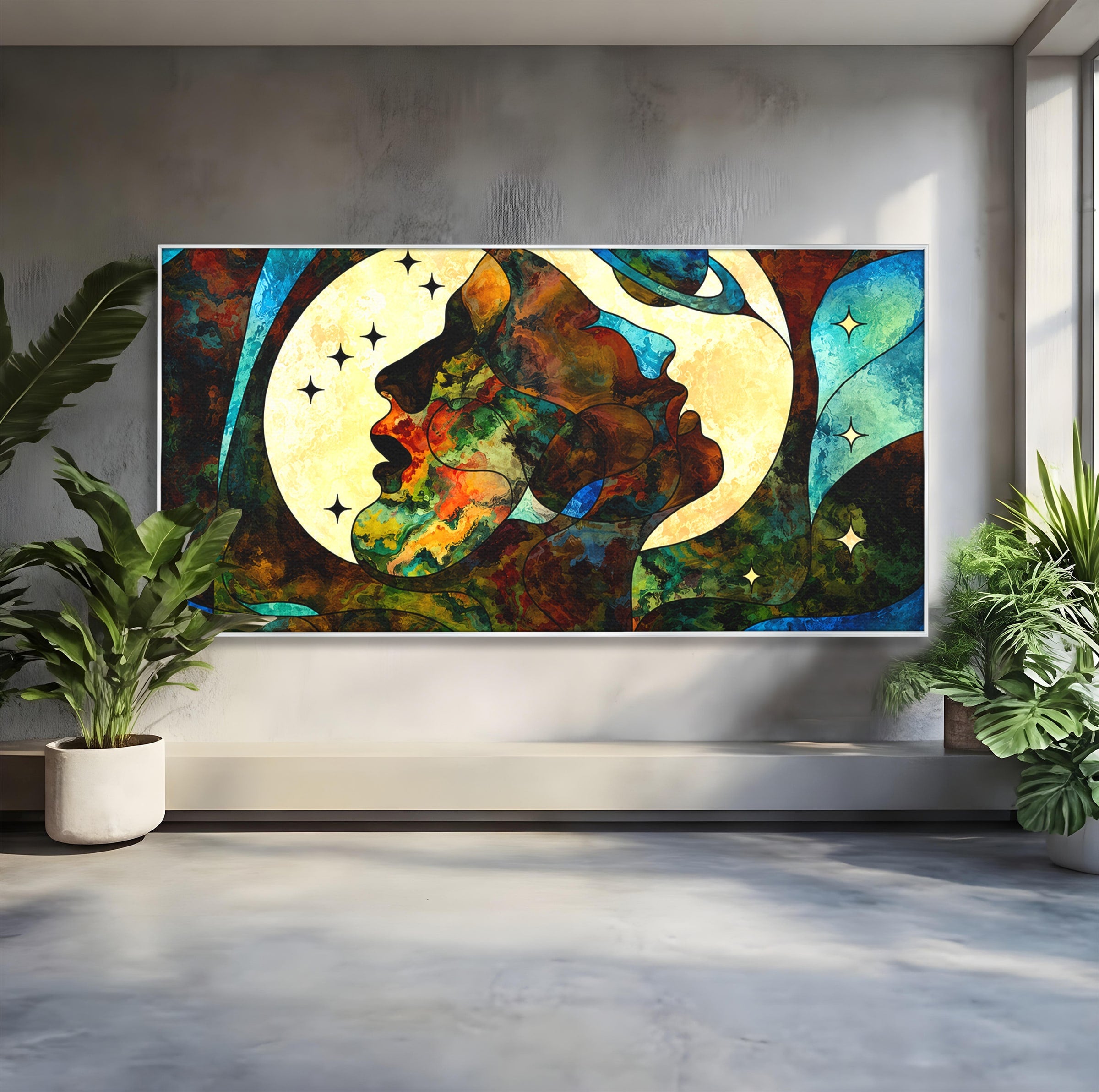 Tablou Canvas Premium LuxCanva® S1010, Cosmosul Visator, Cosmos, Vis, Abstract, Univers, Living, Culori Vibrante