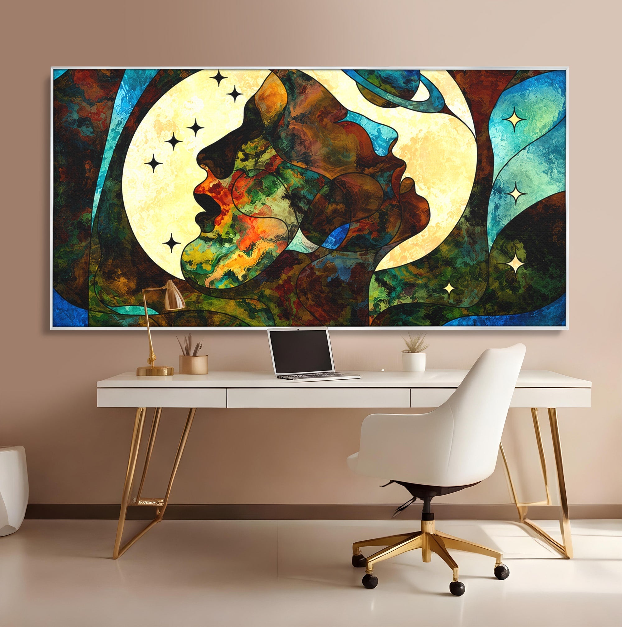 Tablou Canvas Premium LuxCanva® S1010, Cosmosul Visator, Cosmos, Vis, Abstract, Univers, Living, Culori Vibrante