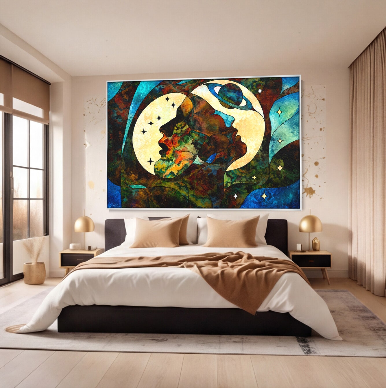 Tablou Canvas Premium LuxCanva® S1010, Cosmosul Visator, Cosmos, Vis, Abstract, Univers, Living, Culori Vibrante