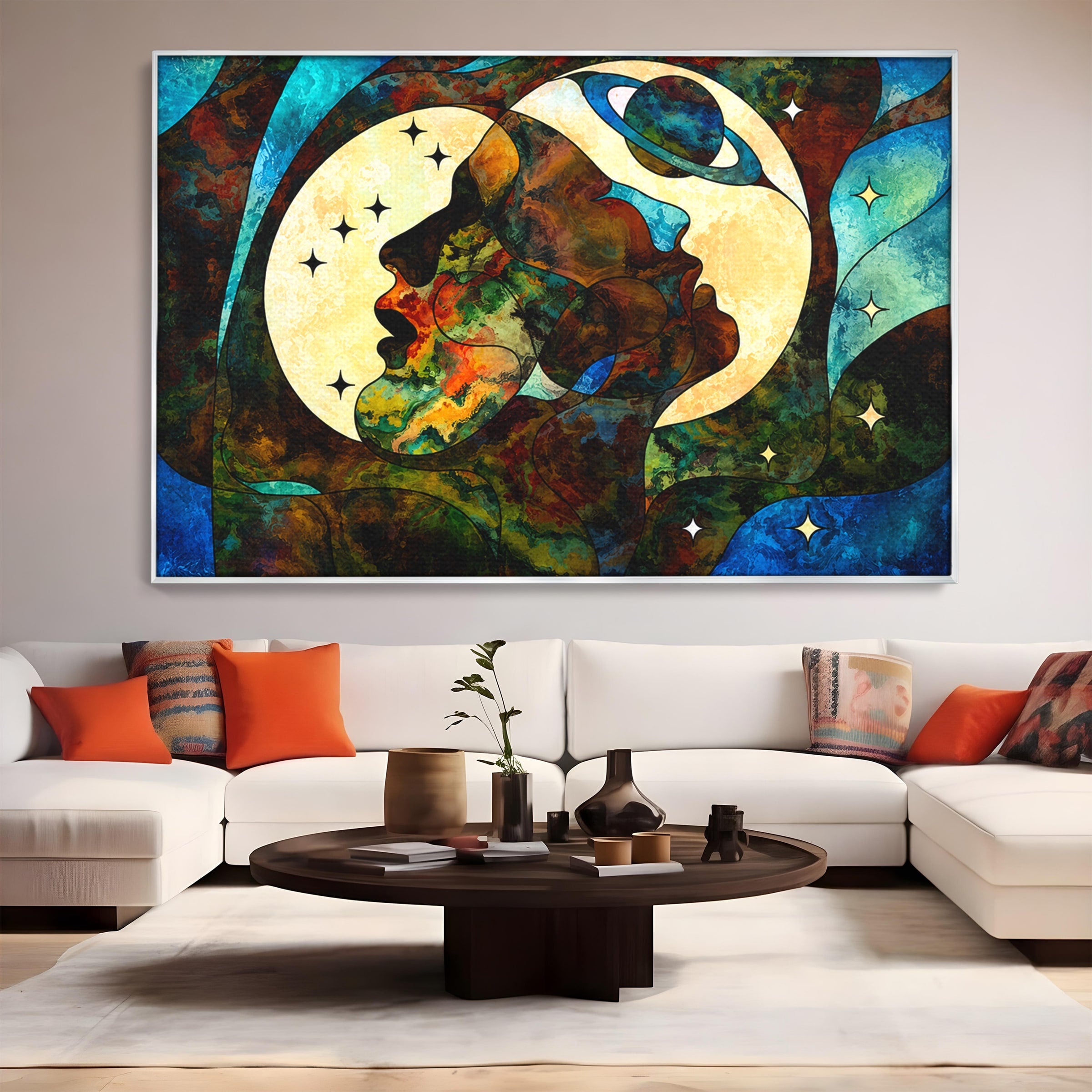 Tablou Canvas Premium LuxCanva® S1010, Cosmosul Visator, Cosmos, Vis, Abstract, Univers, Living, Culori Vibrante