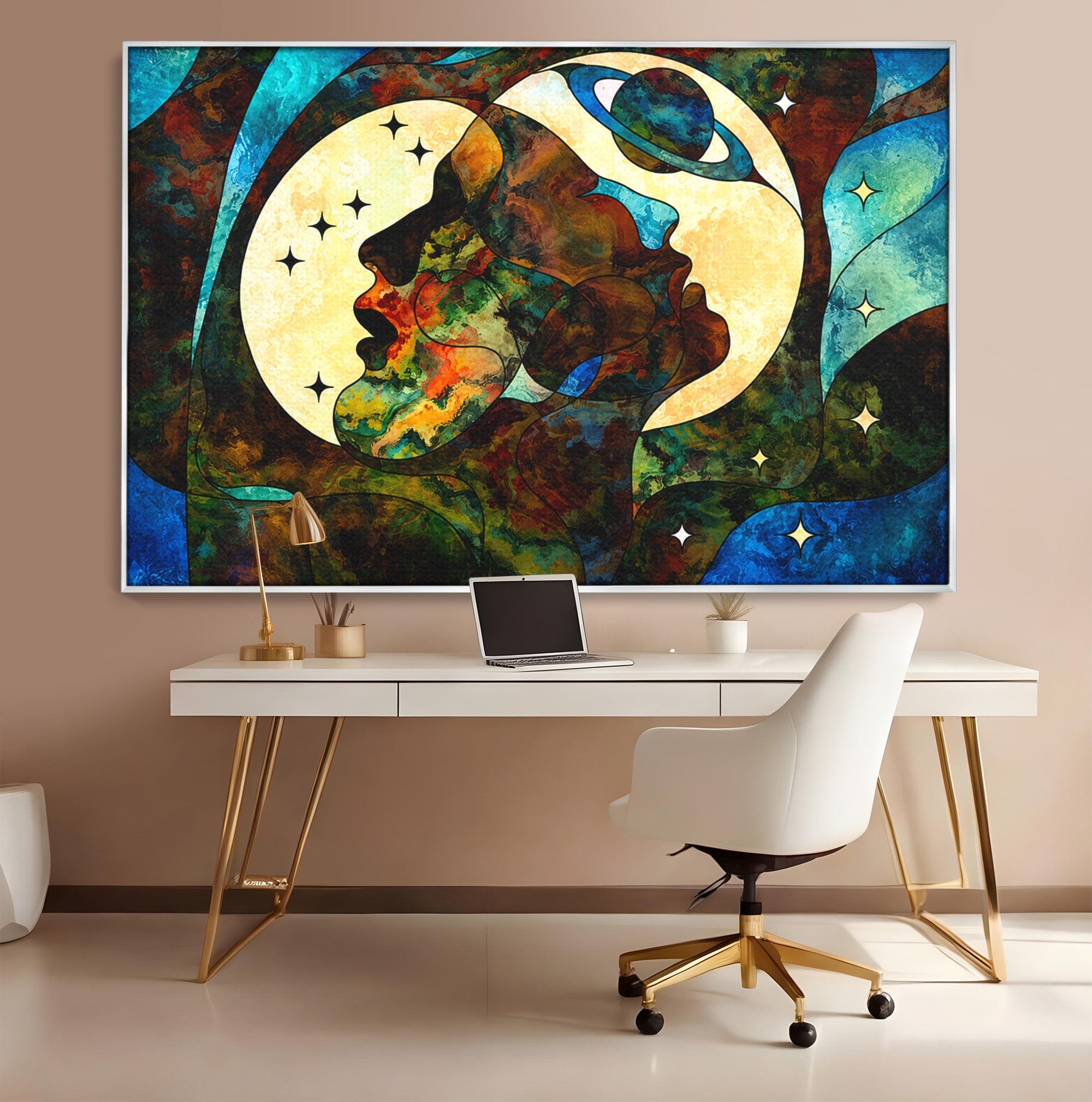 Tablou Canvas Premium LuxCanva® S1010, Cosmosul Visator, Cosmos, Vis, Abstract, Univers, Living, Culori Vibrante