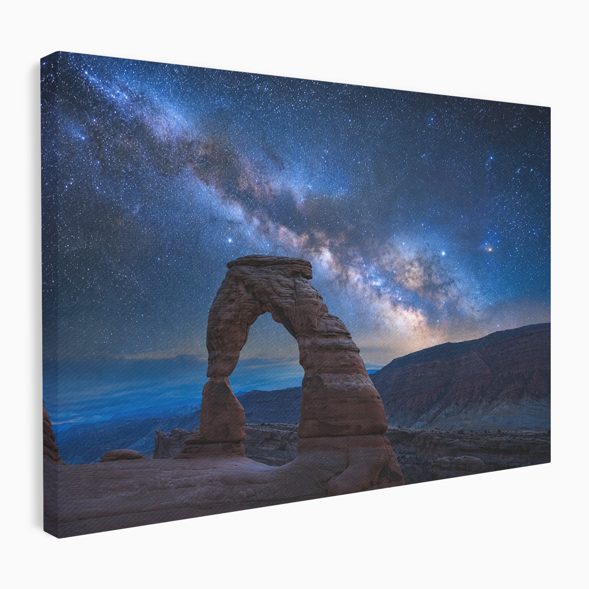 Tablou Canvas Premium LuxCanva® S1011, Arcul Sub Calea Lactee, Arcul, Calea Lactee, Peisaj, Noapte, Living, Culori Vibrante