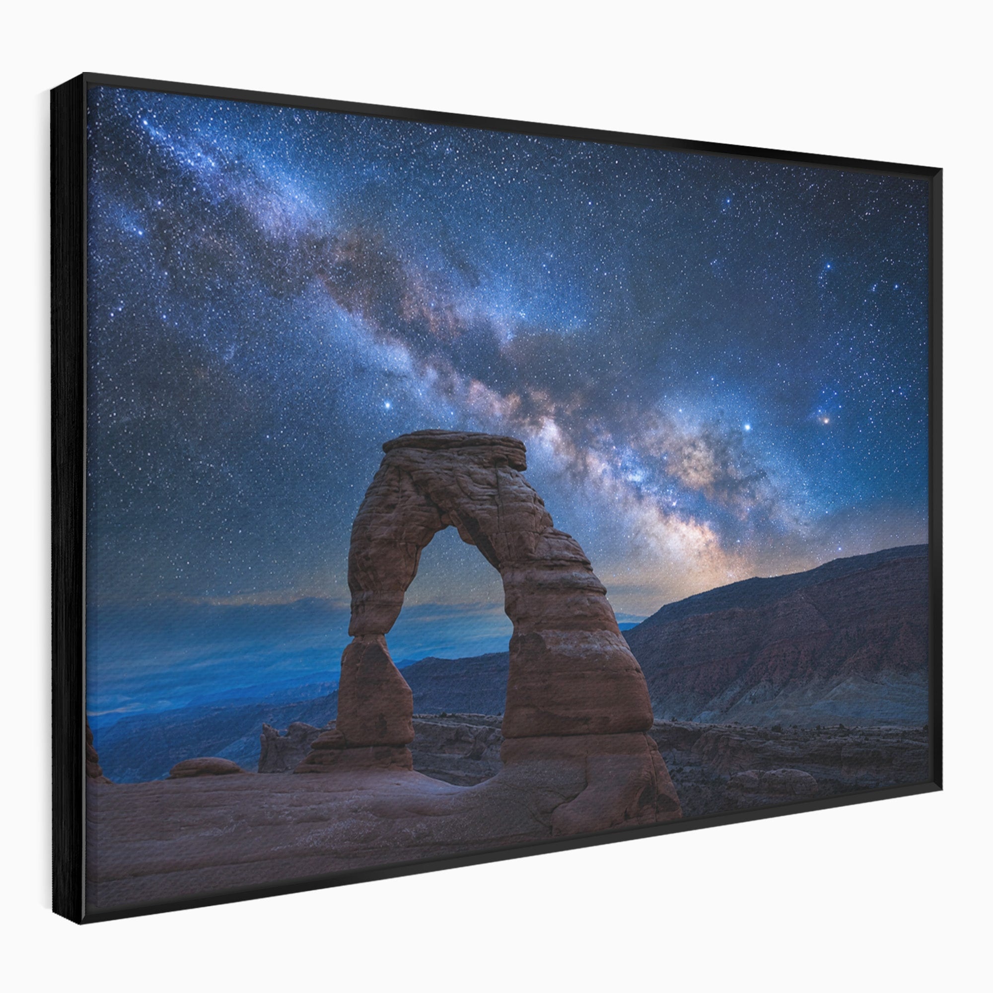 Tablou Canvas Premium LuxCanva® S1011, Arcul Sub Calea Lactee, Arcul, Calea Lactee, Peisaj, Noapte, Living, Culori Vibrante