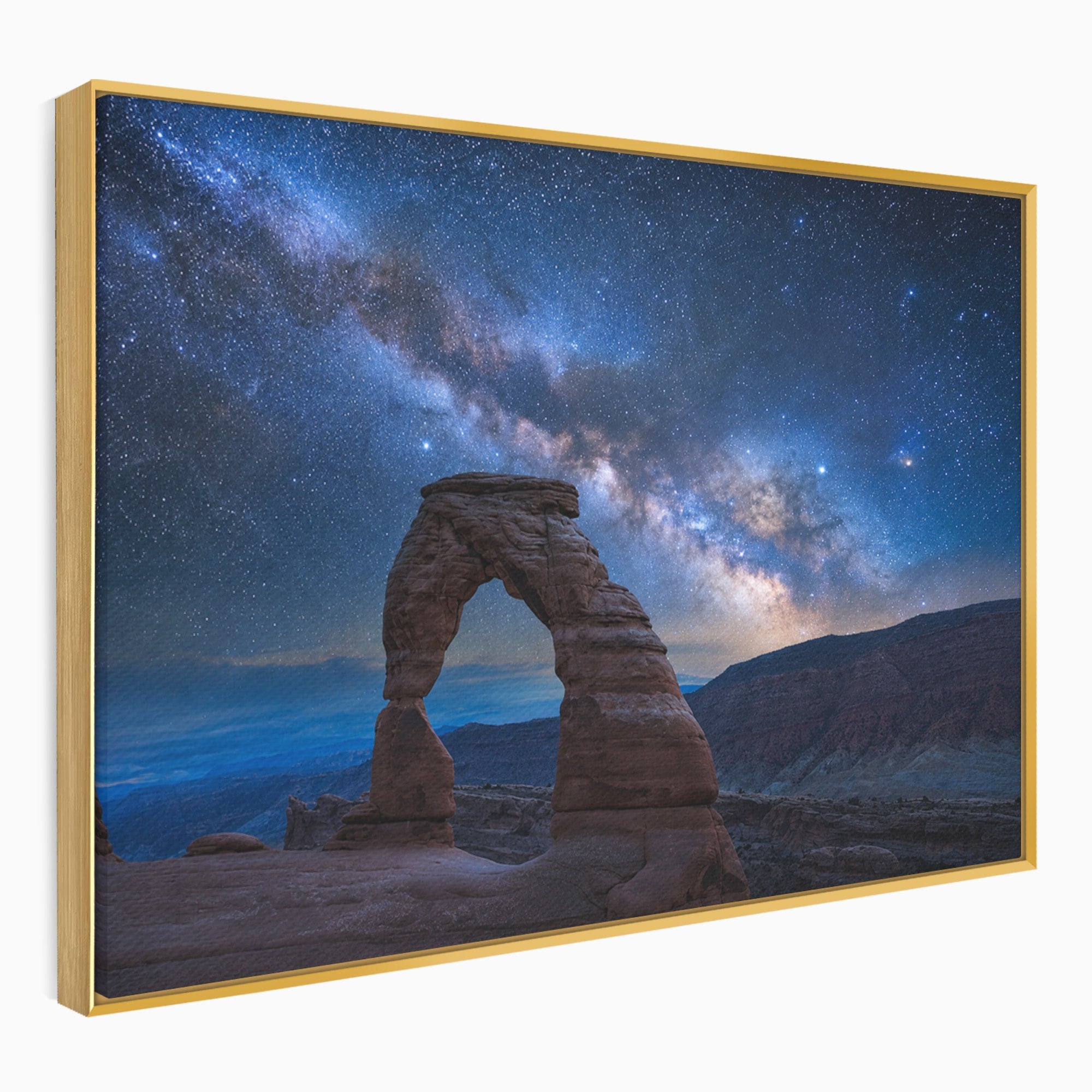 Tablou Canvas Premium LuxCanva® S1011, Arcul Sub Calea Lactee, Arcul, Calea Lactee, Peisaj, Noapte, Living, Culori Vibrante