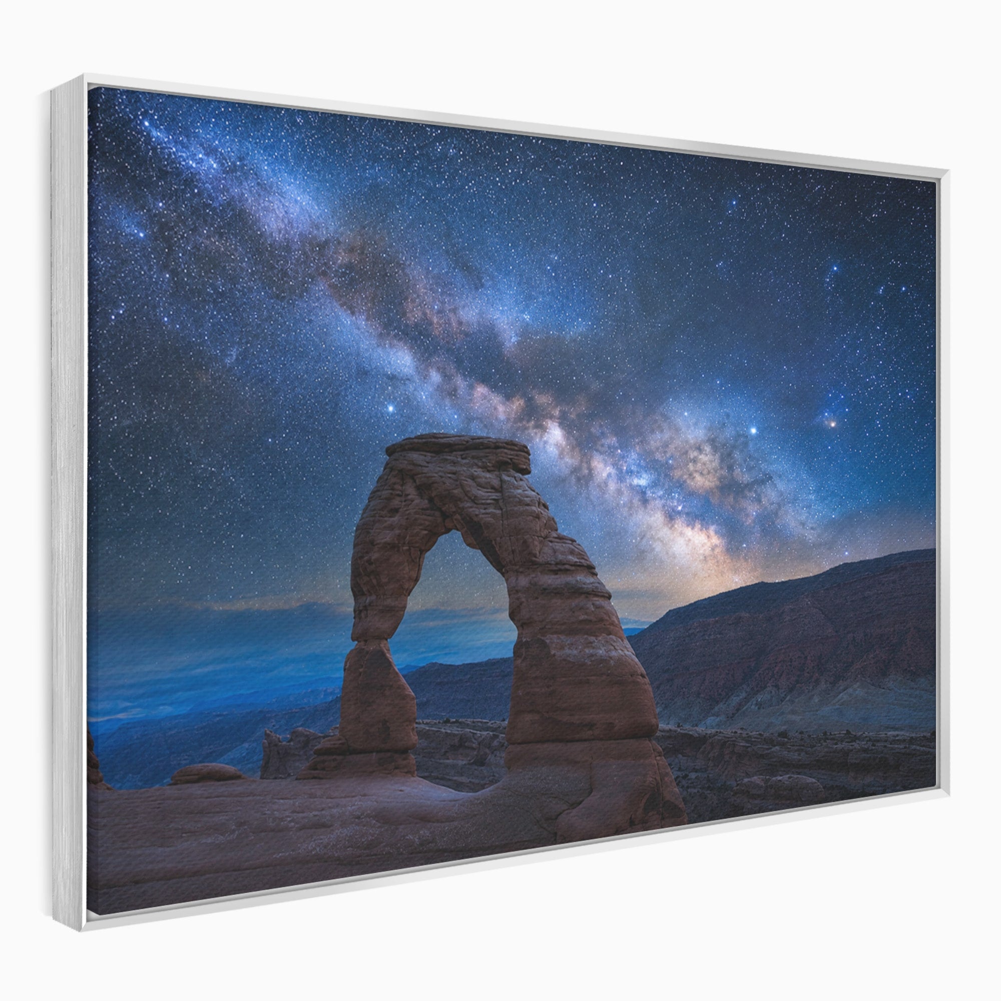 Tablou Canvas Premium LuxCanva® S1011, Arcul Sub Calea Lactee, Arcul, Calea Lactee, Peisaj, Noapte, Living, Culori Vibrante