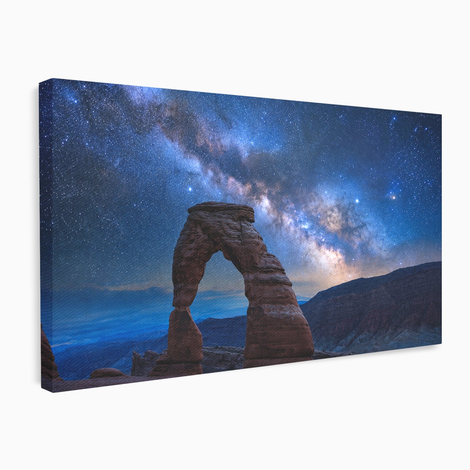Tablou Canvas Premium LuxCanva® S1011, Arcul Sub Calea Lactee, Arcul, Calea Lactee, Peisaj, Noapte, Living, Culori Vibrante