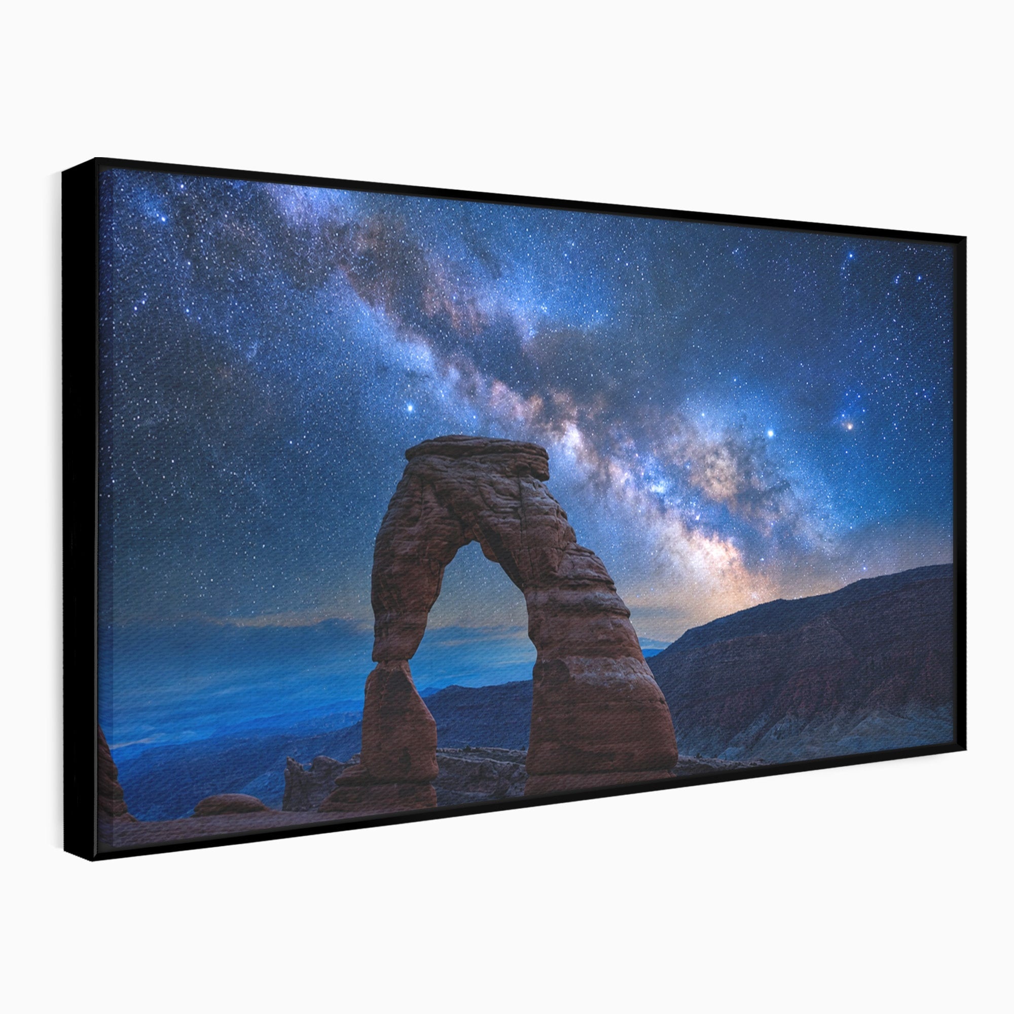 Tablou Canvas Premium LuxCanva® S1011, Arcul Sub Calea Lactee, Arcul, Calea Lactee, Peisaj, Noapte, Living, Culori Vibrante