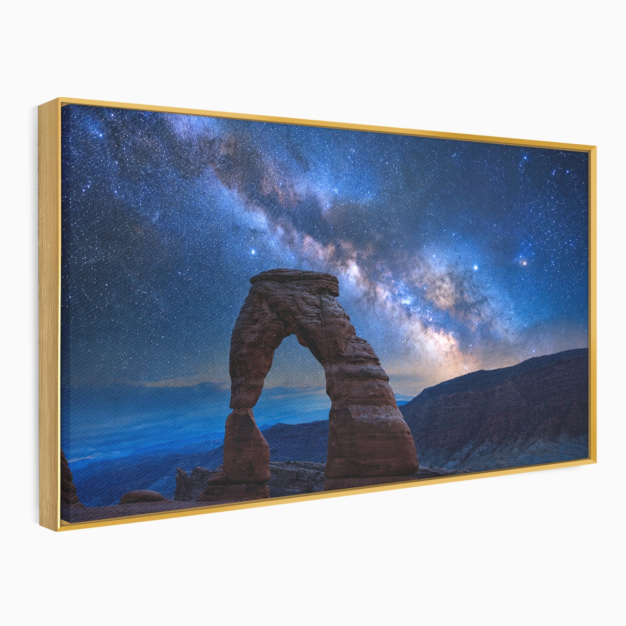 Tablou Canvas Premium LuxCanva® S1011, Arcul Sub Calea Lactee, Arcul, Calea Lactee, Peisaj, Noapte, Living, Culori Vibrante