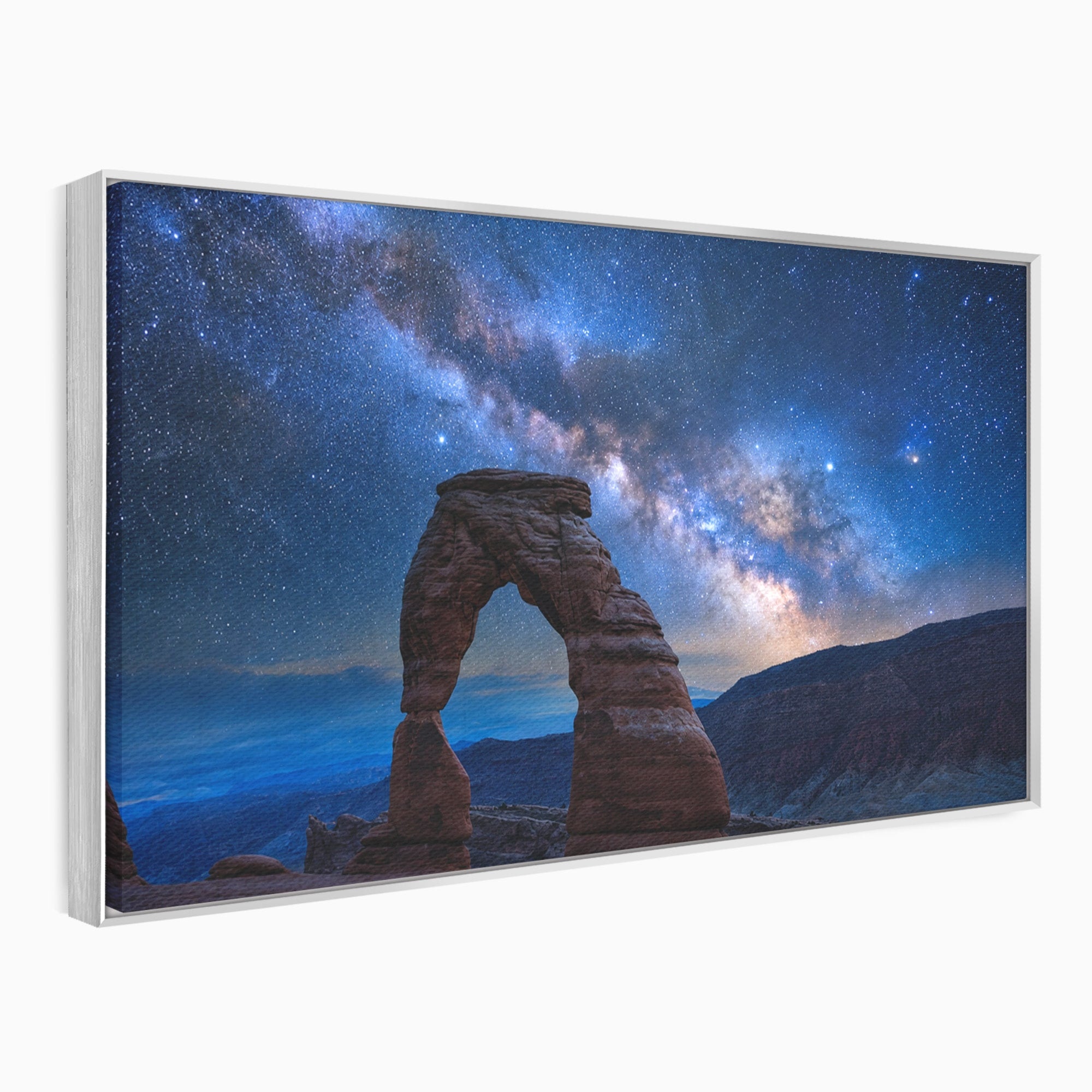 Tablou Canvas Premium LuxCanva® S1011, Arcul Sub Calea Lactee, Arcul, Calea Lactee, Peisaj, Noapte, Living, Culori Vibrante