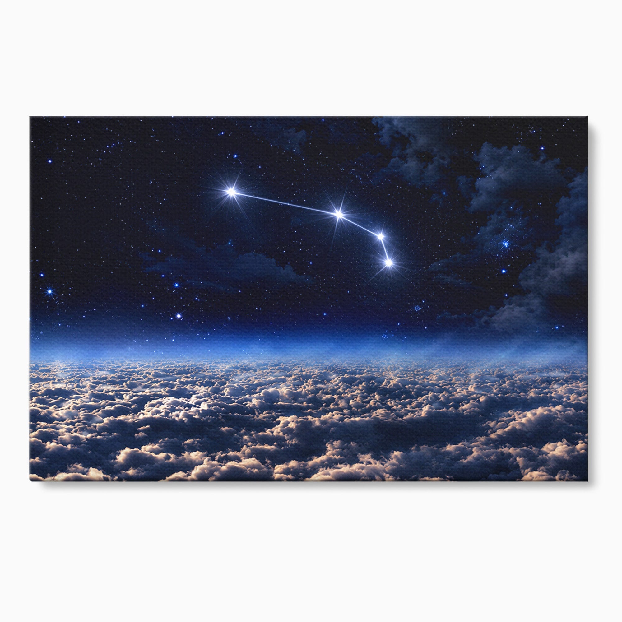 Tablou Canvas Premium LuxCanva® S1014, Constelatie Deasupra Norilor, Constelatie, Nori, Noapte, Cer, Dormitor, Culori Vibrante