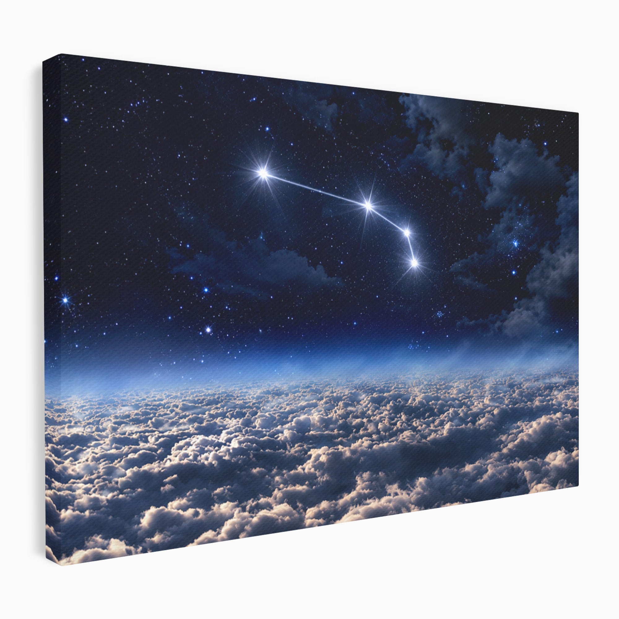 Tablou Canvas Premium LuxCanva® S1014, Constelatie Deasupra Norilor, Constelatie, Nori, Noapte, Cer, Dormitor, Culori Vibrante