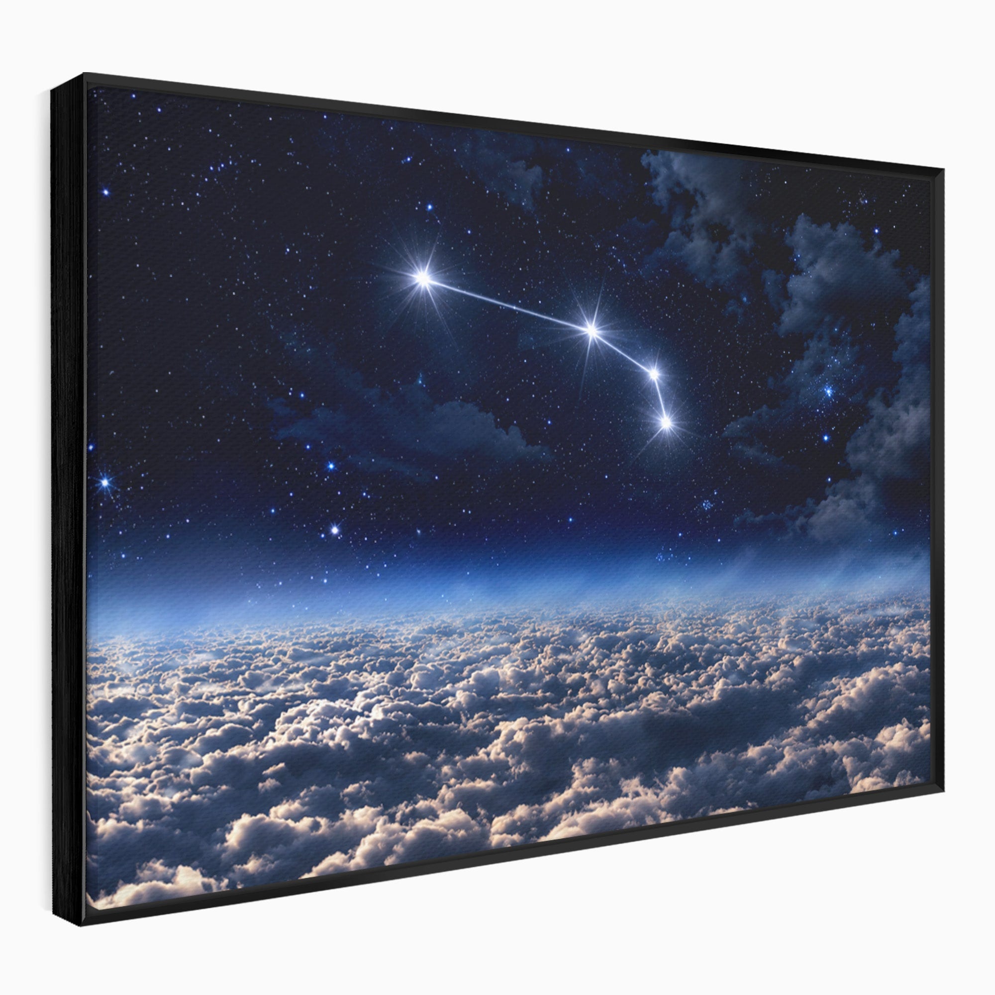 Tablou Canvas Premium LuxCanva® S1014, Constelatie Deasupra Norilor, Constelatie, Nori, Noapte, Cer, Dormitor, Culori Vibrante