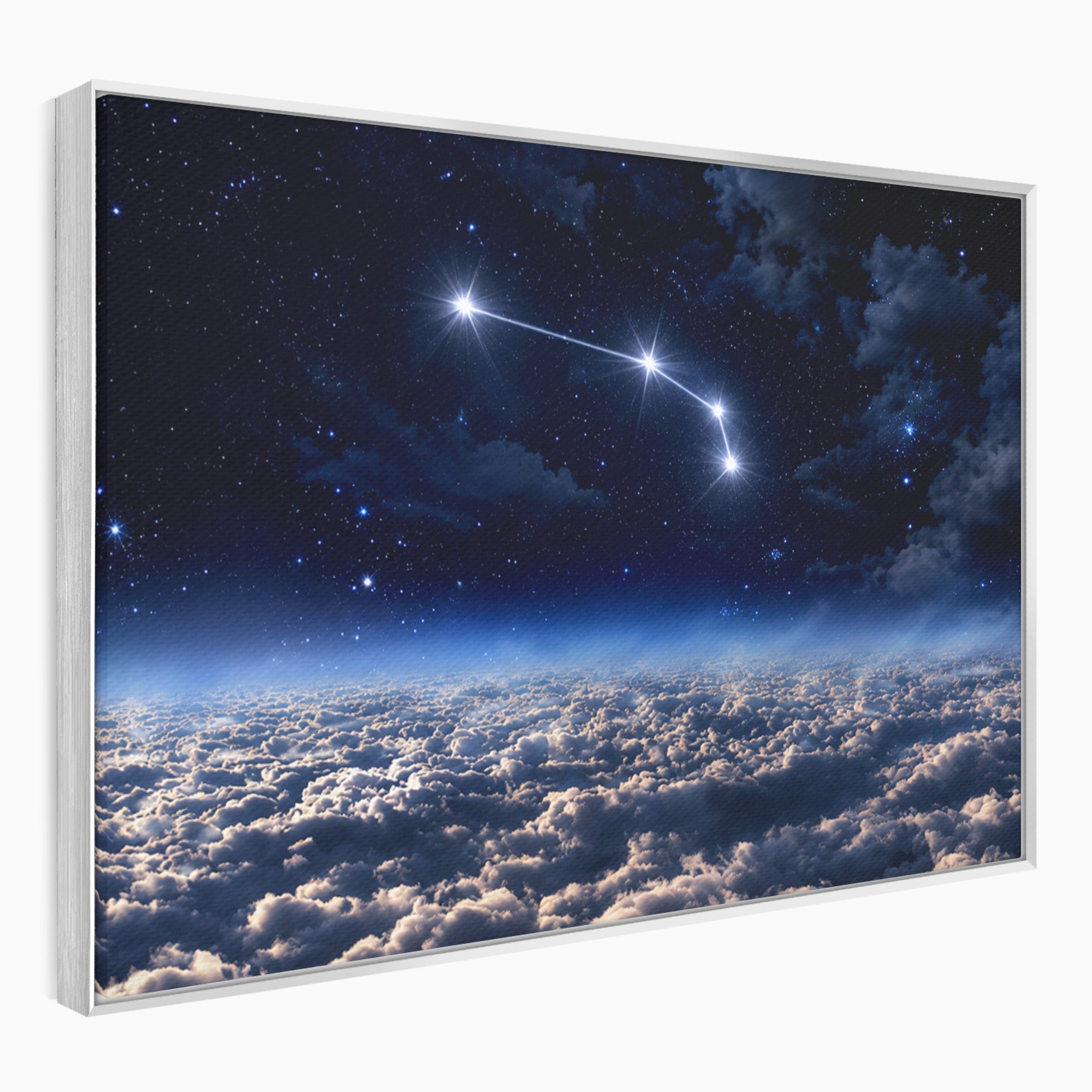 Tablou Canvas Premium LuxCanva® S1014, Constelatie Deasupra Norilor, Constelatie, Nori, Noapte, Cer, Dormitor, Culori Vibrante