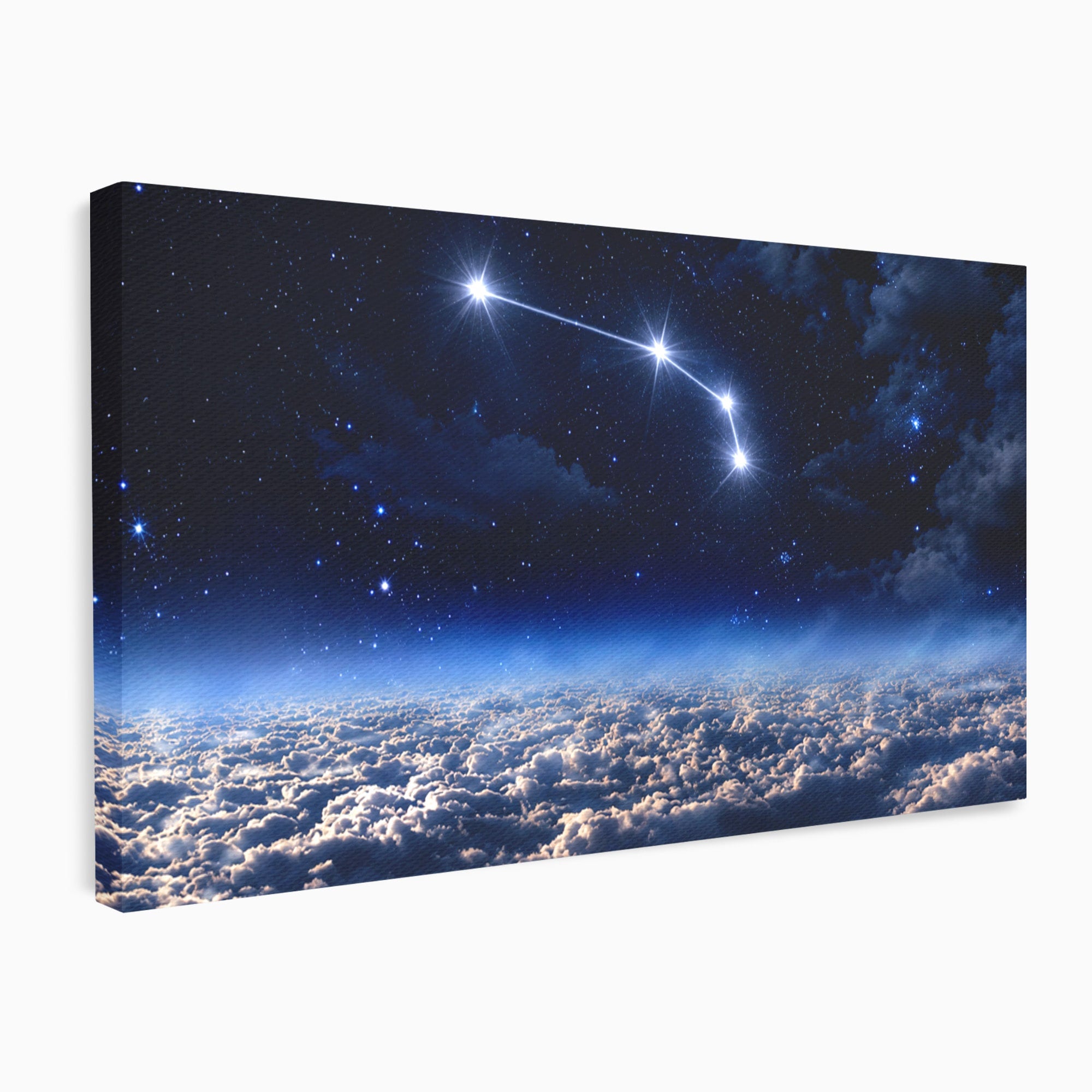 Tablou Canvas Premium LuxCanva® S1014, Constelatie Deasupra Norilor, Constelatie, Nori, Noapte, Cer, Dormitor, Culori Vibrante
