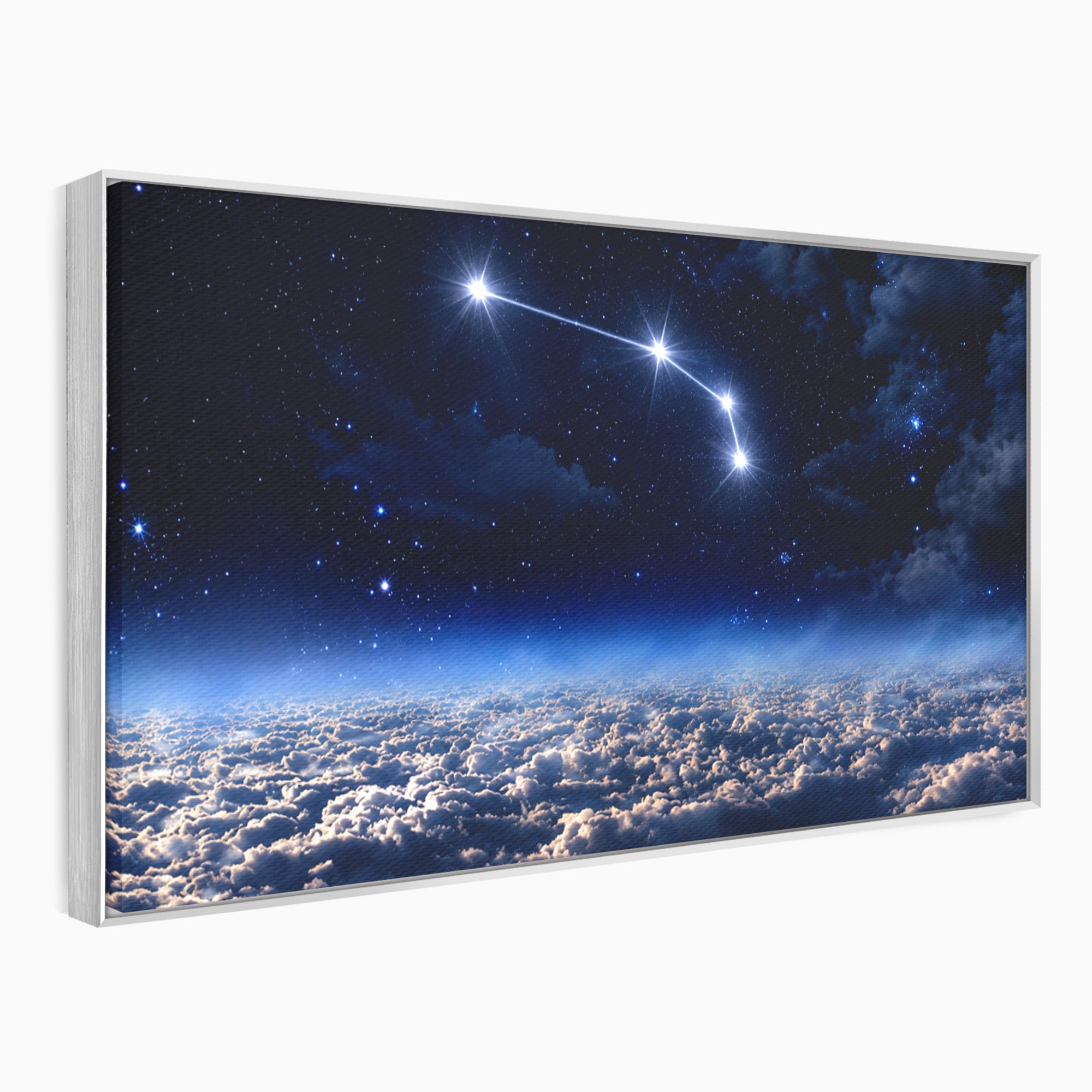 Tablou Canvas Premium LuxCanva® S1014, Constelatie Deasupra Norilor, Constelatie, Nori, Noapte, Cer, Dormitor, Culori Vibrante