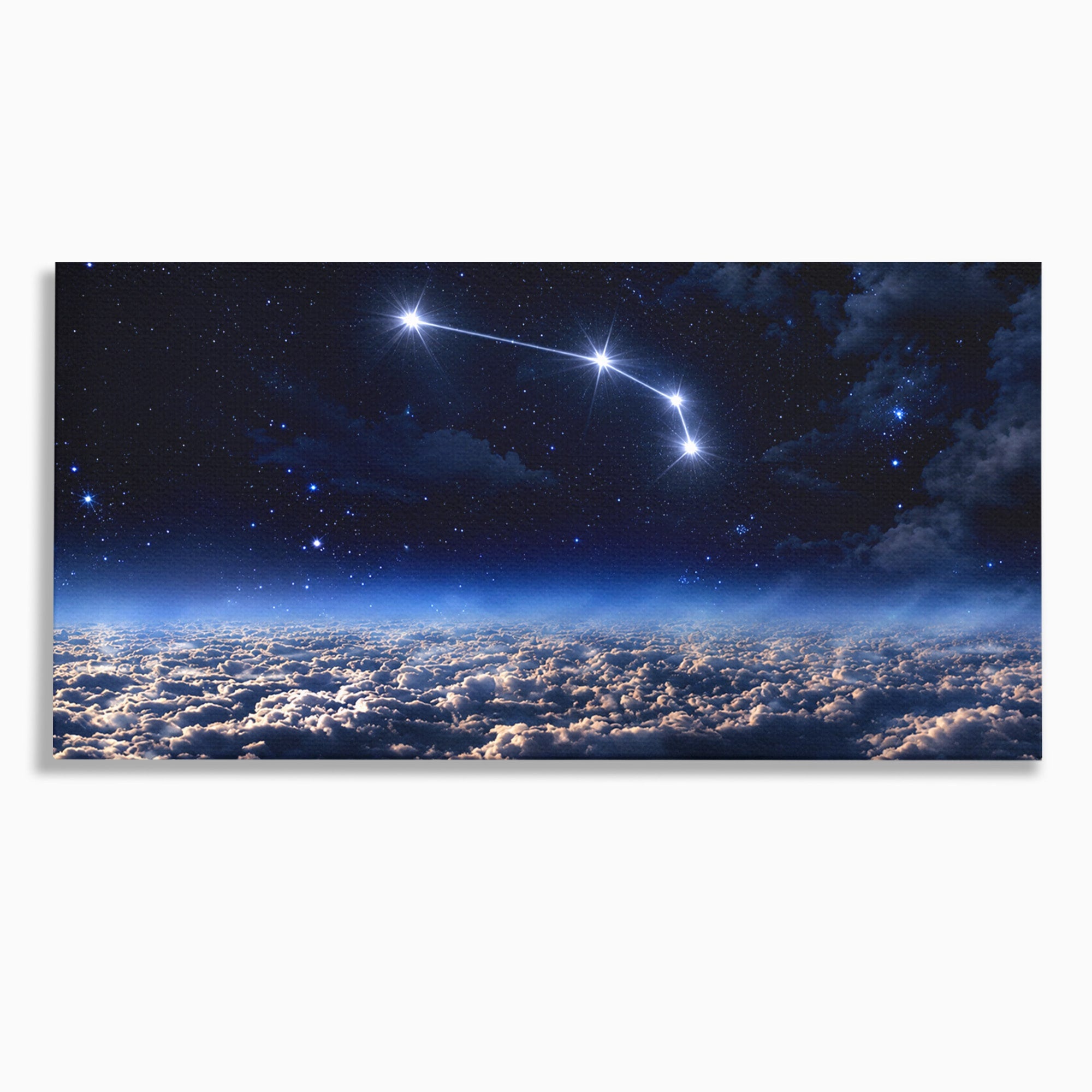 Tablou Canvas Premium LuxCanva® S1014, Constelatie Deasupra Norilor, Constelatie, Nori, Noapte, Cer, Dormitor, Culori Vibrante
