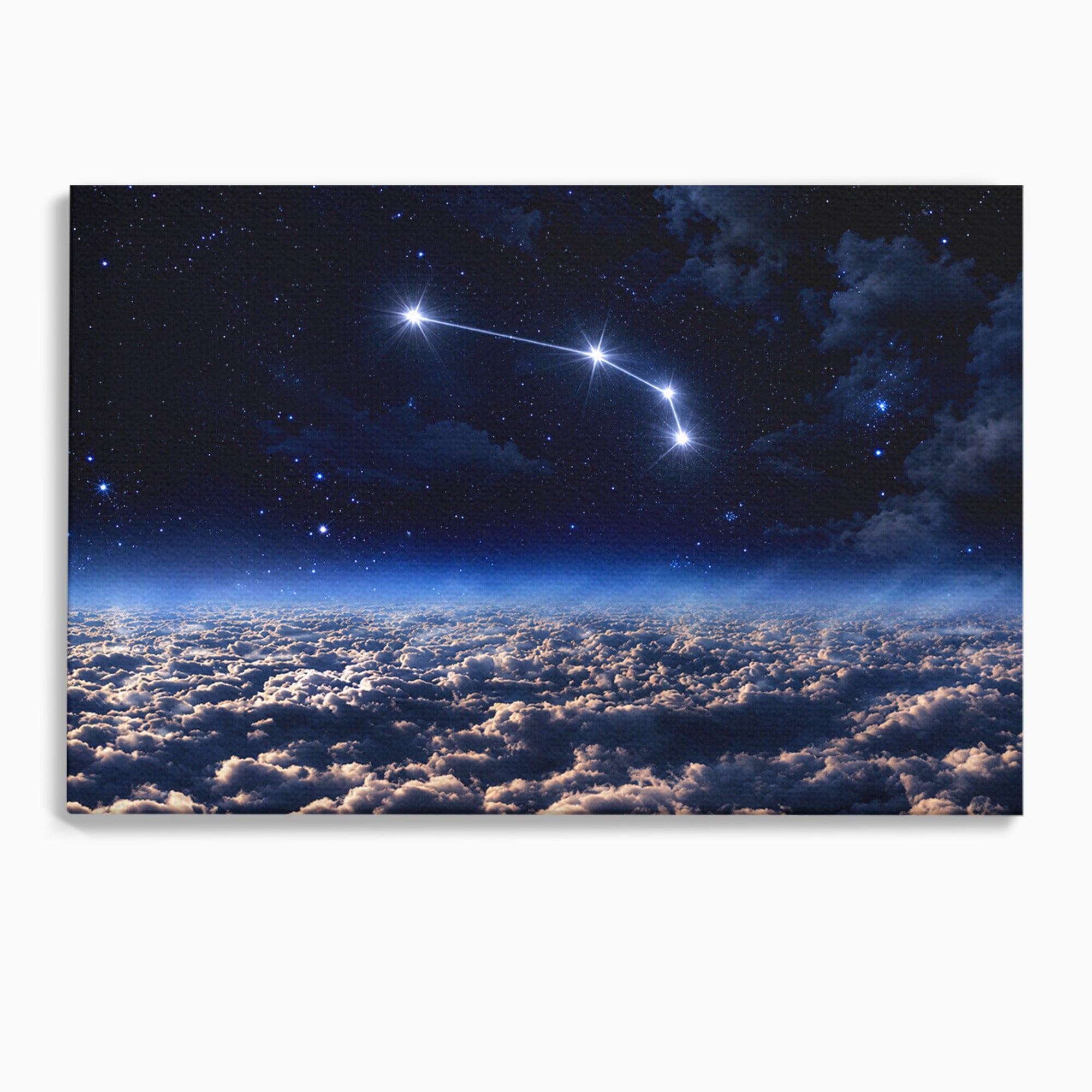 Tablou Canvas Premium LuxCanva® S1014, Constelatie Deasupra Norilor, Constelatie, Nori, Noapte, Cer, Dormitor, Culori Vibrante