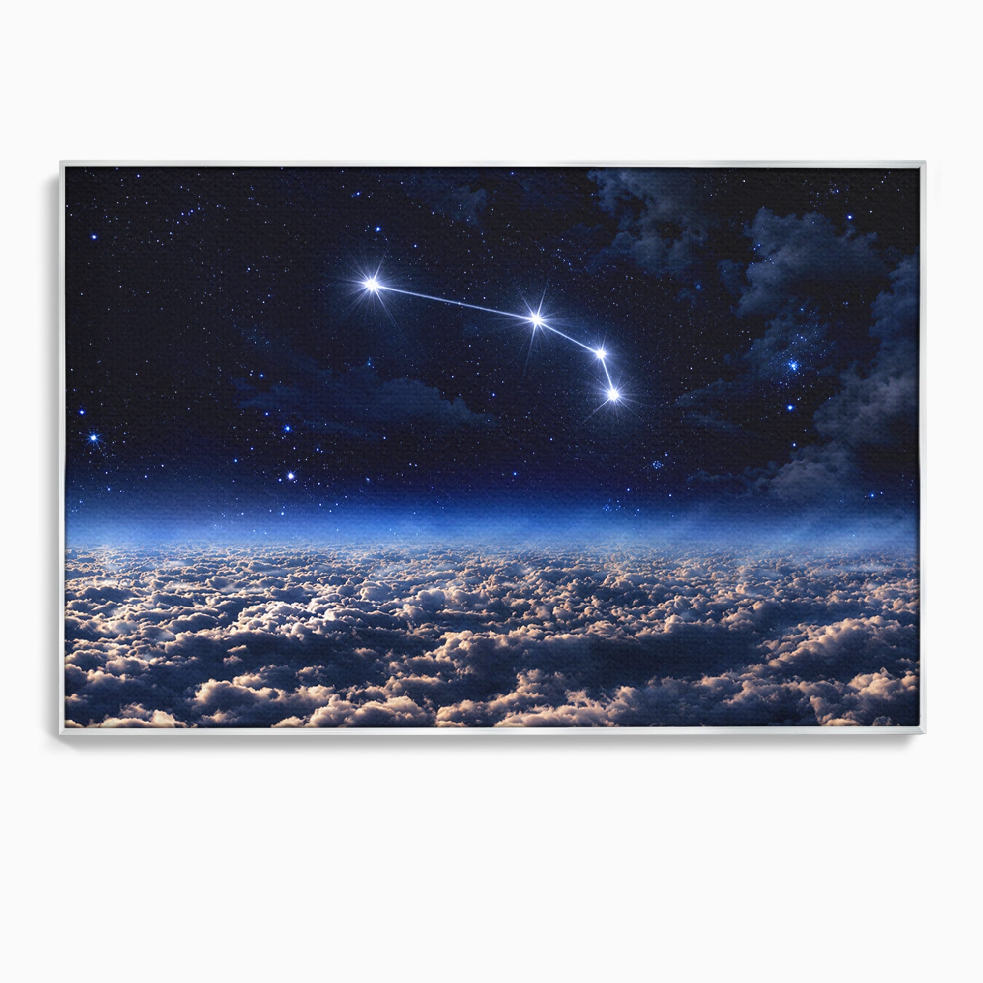 Tablou Canvas Premium LuxCanva® S1014, Constelatie Deasupra Norilor, Constelatie, Nori, Noapte, Cer, Dormitor, Culori Vibrante