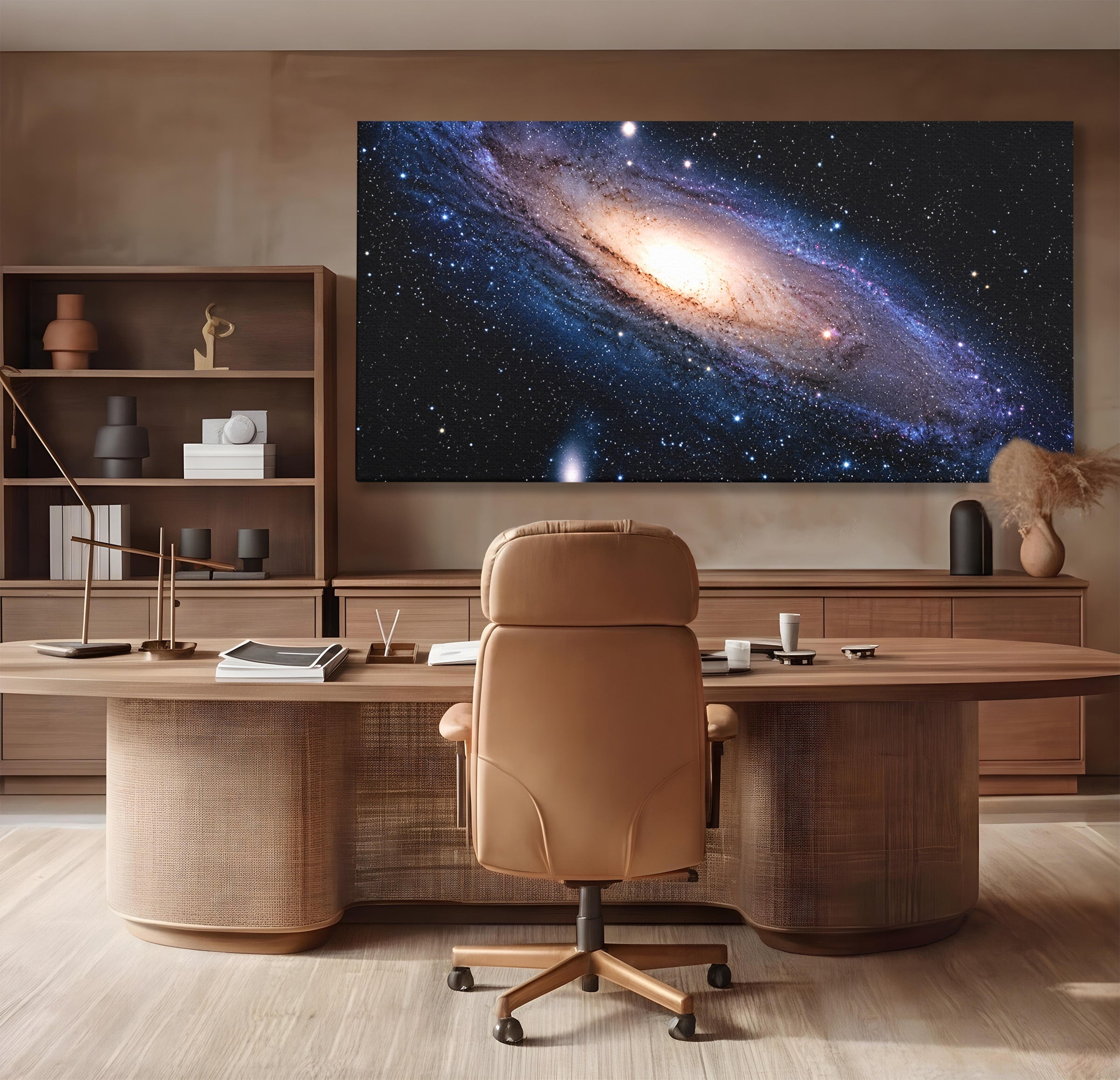 Tablou Canvas Premium LuxCanva® S1017, Galaxia Andromeda, Galaxie, Spatiu, Univers, Astronomie, Dormitor, Birou, Culori Vibrante